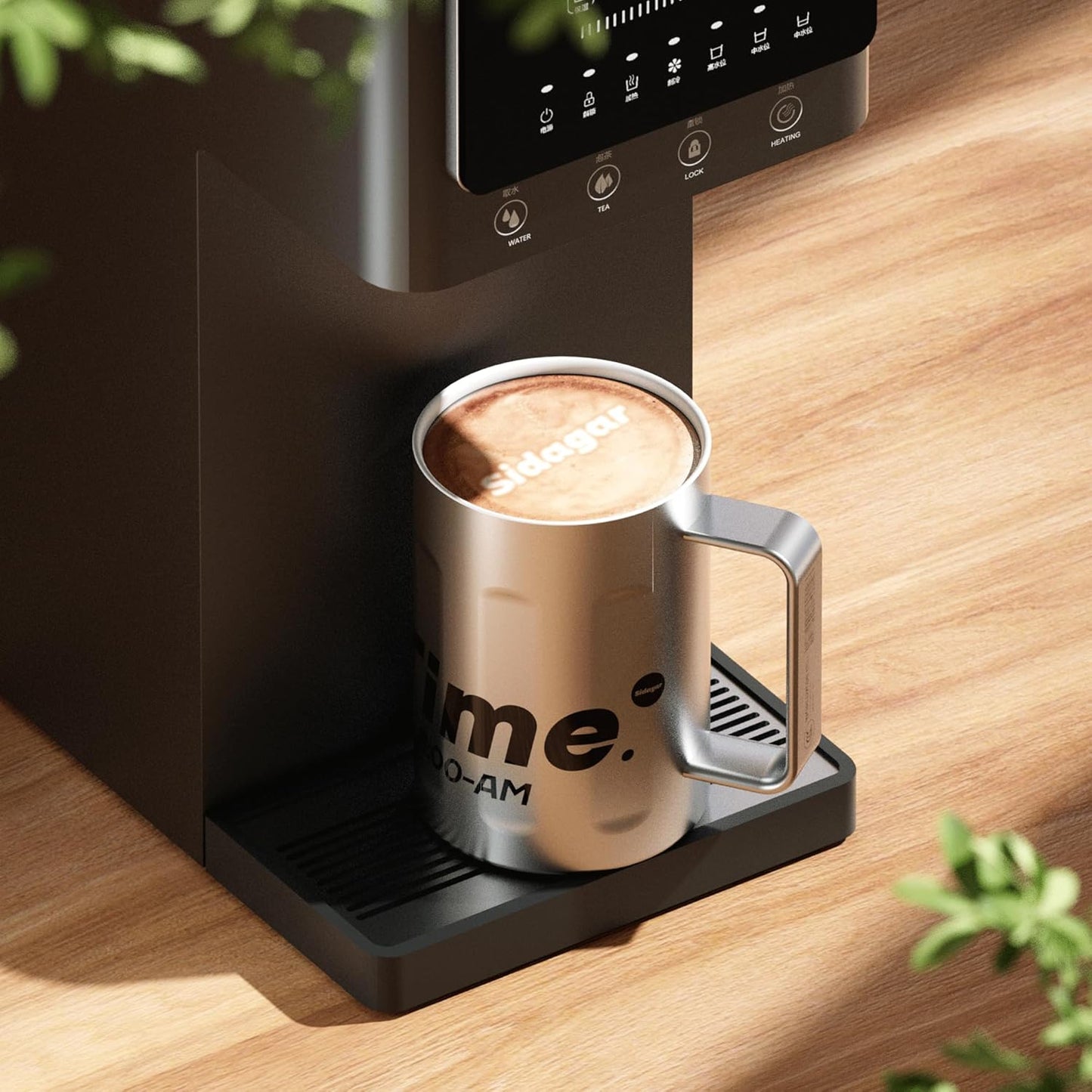 Sidagar+ 18 OZ z Stainless Steel Insulated Coffee Mug with Handle and Lid, Double Wall Vacuum Travel Mug, Tumbler Cup with Sliding Lid, Resuable Insulated Coffee Tumbler, Silver