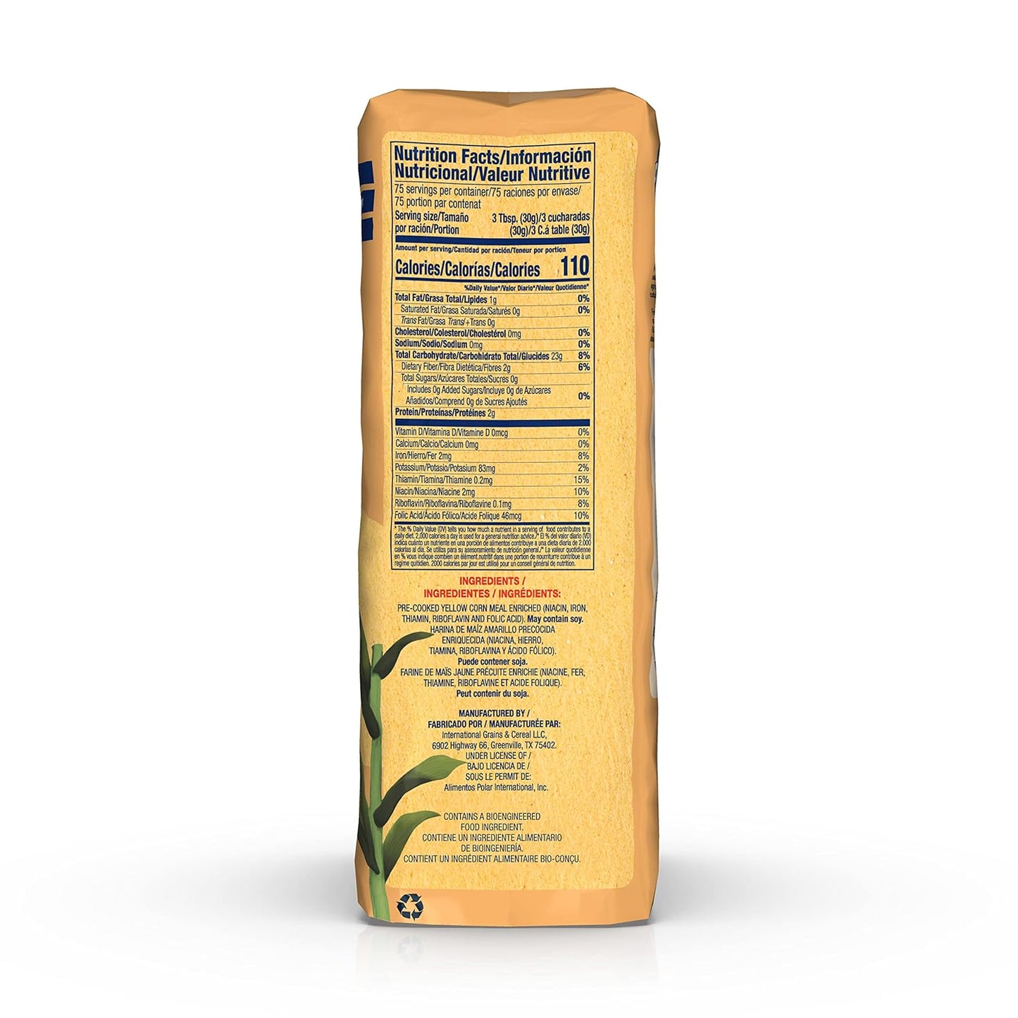 P.A.N. Yellow Corn Meal – Pre-cooked Gluten Free and Kosher Flour for Arepas, 2.27 kg (5 lb) (Pack of 4)