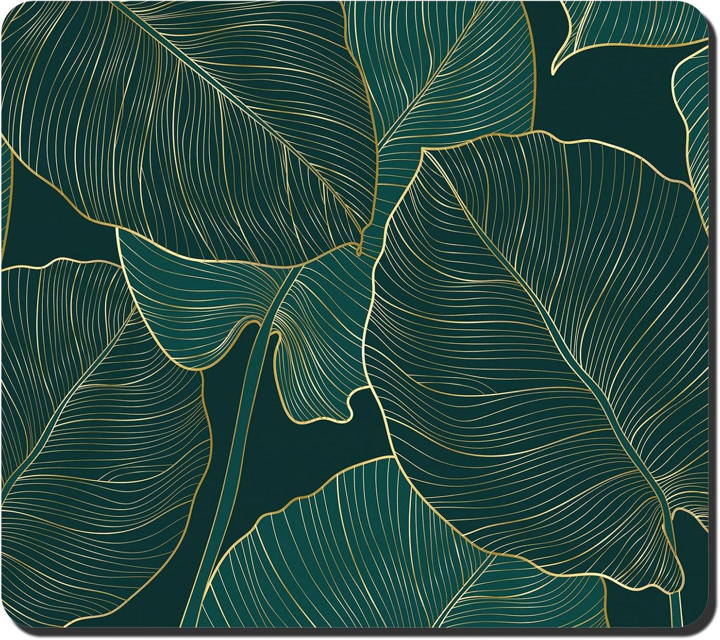 Rnivvi Dish Drying Mat for Kitchen Counter, 16 x 18" Boho Theme Absorbent Heat Resistant Drying Pad with Non-slip Rubber, Coffee Bar Mats for Dish Rack Kitchen Decor Accessories, Tropical Palm