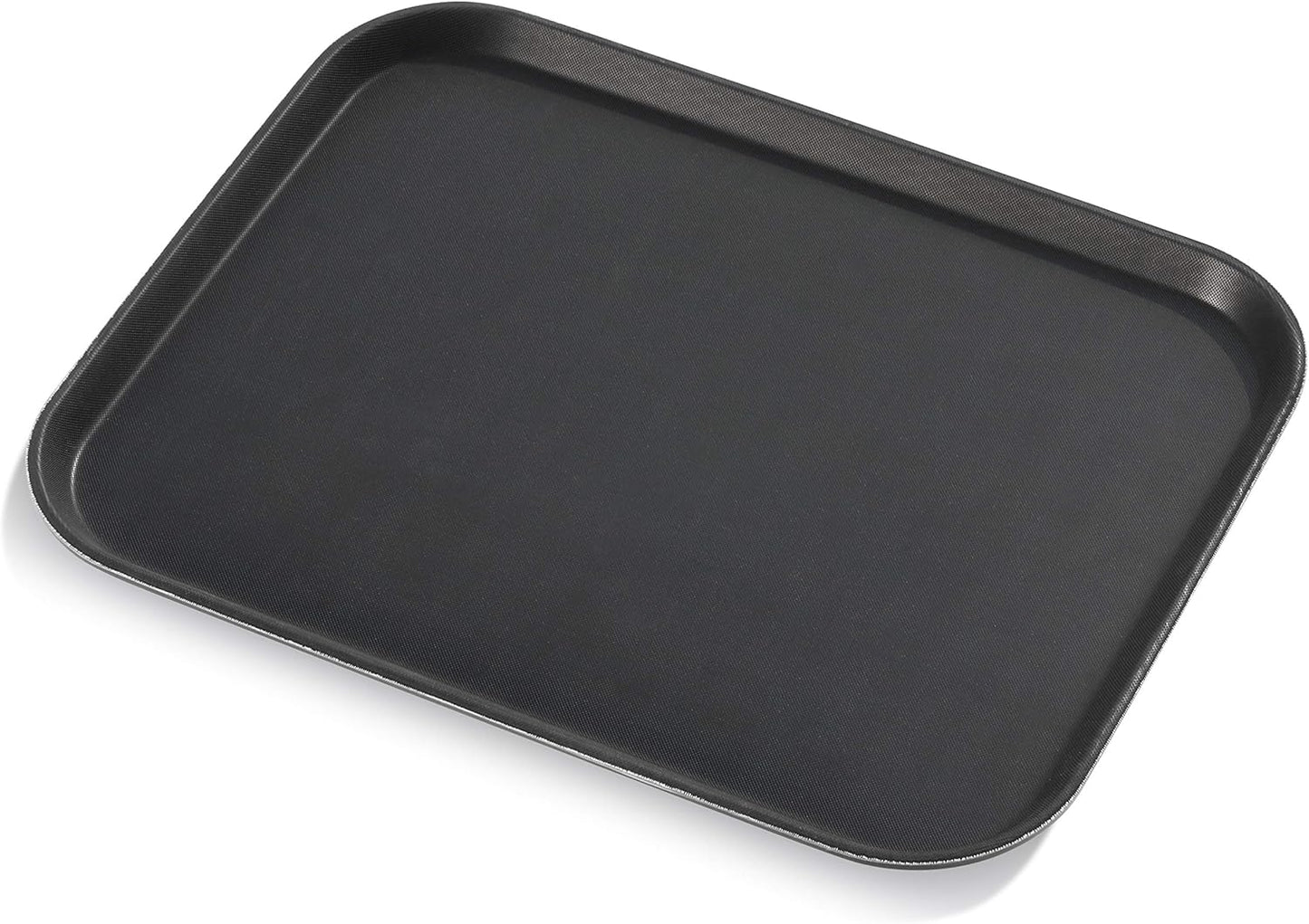 New Star Foodservice 25095 Restaurant Grade Non-Slip Tray, Plastic, Rubber Lined, Rectangular, 14-Inch x 18-Inch, Black