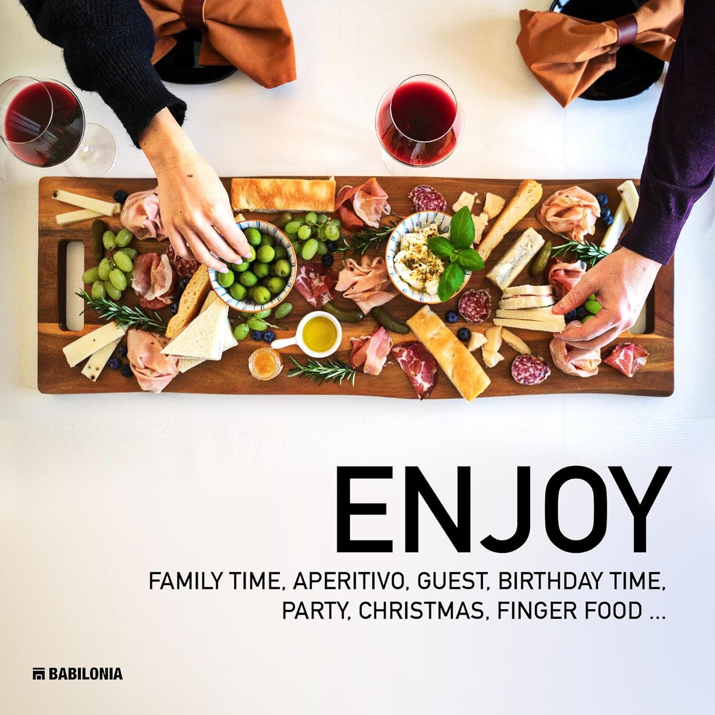 Extra Large Charcuterie Board 36 Inch Babilonia Premium Extralarge Serving Tray Acacia - Long Wood Charcuterie Board, Large Wooden Tray