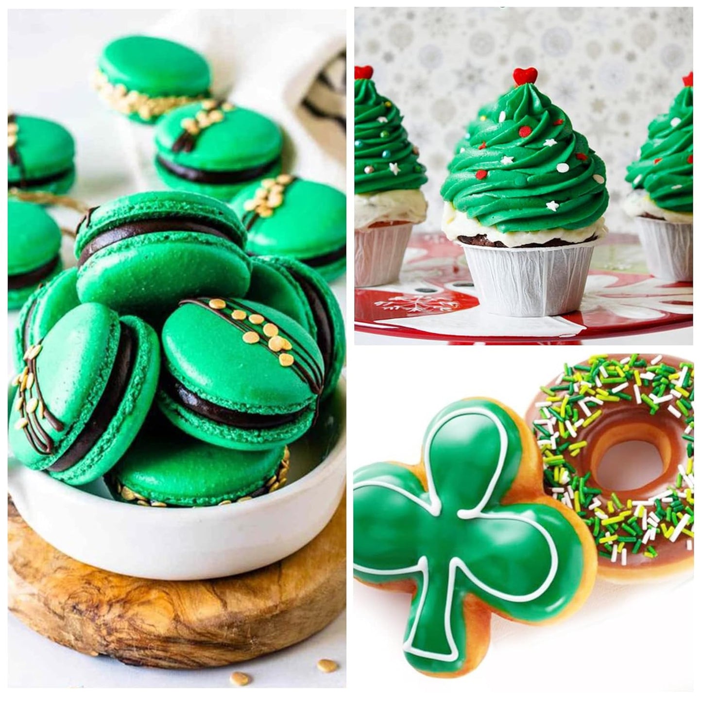 Edible Glitter - 10g Luster Dust Edible Food Grade Coloring Glitter for Cake Decorating, Baking, Drinks - Shimmer Dust Powder, Metallic Color Dusting Powder for Icing, Fondant, Candy, Cookie (Green)