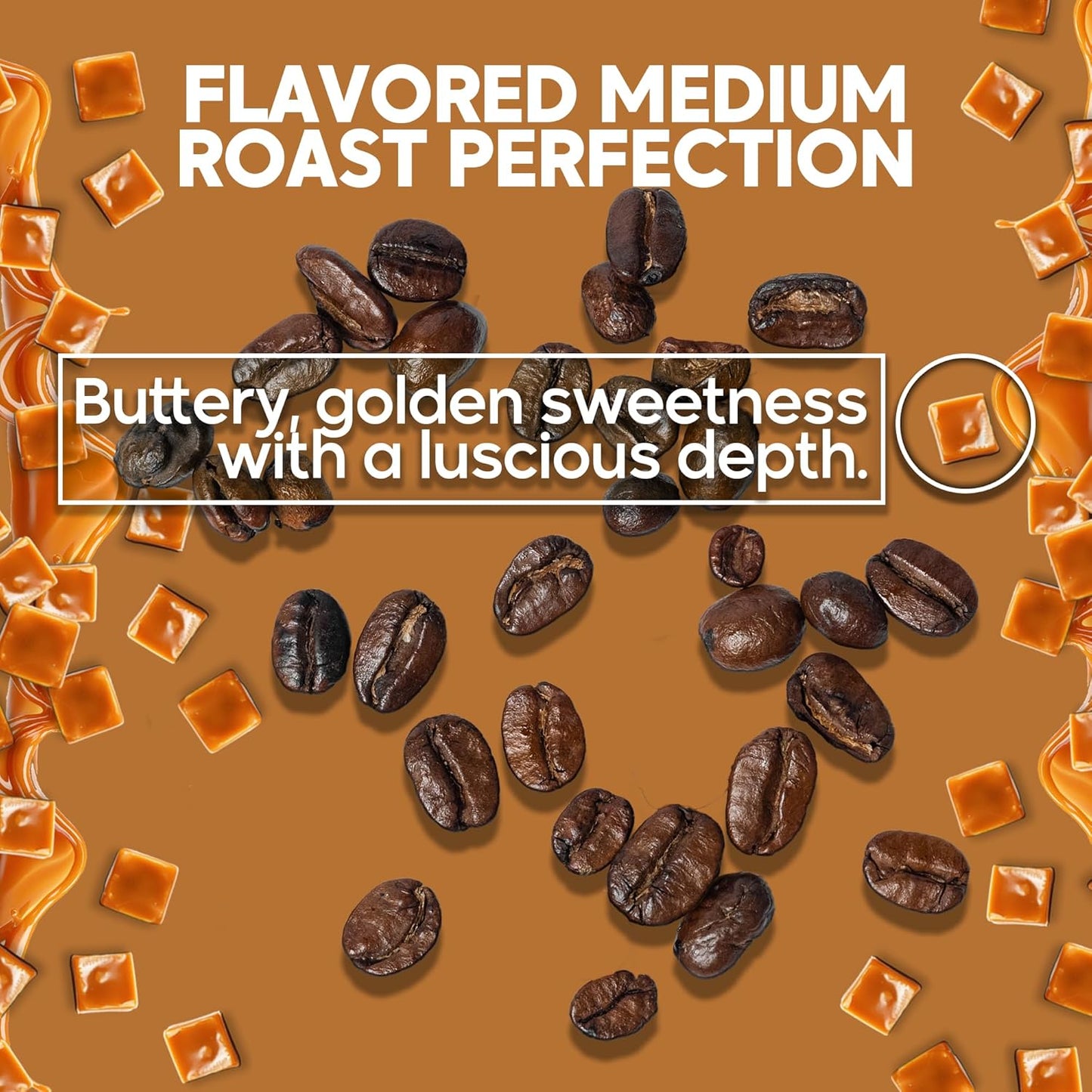 Sarasota K-Cup Coffee Pods | Medium Roast Flavored Coffee | Salted Caramel Cream | Single Serve for Keurig Brewers | Gourmet, Low Acid, Mold Free | 24 Count