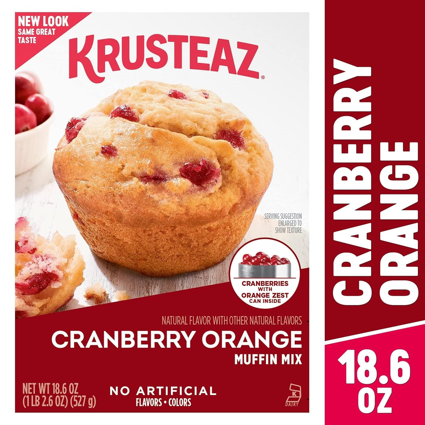 Krusteaz Variety Pack,Cinnamon Swirl Crumb(21 oz),Cranberry Orange Muffin Mix (18.6 oz),Wild Blueberry Muffin Mix (17.1 oz), (3 CT)