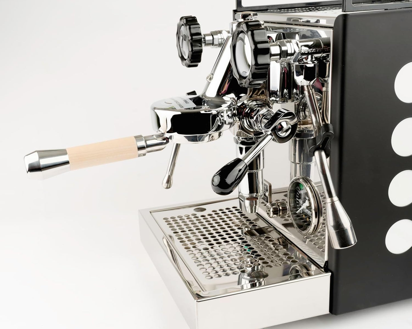 LILQ 58mm Bottomless Naked 2 Ears Portafilter Compatible with E61 Grouphead Machines– Includes 18–20g Basket (Maple Fusion, 58mm For E61)