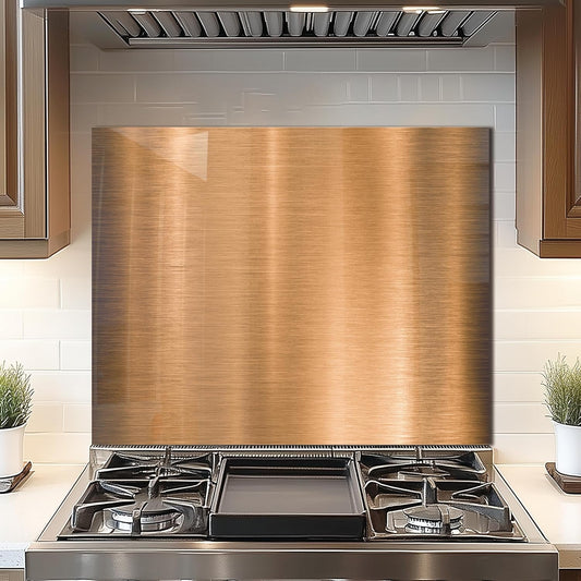 DAIFURONGE Tempered Glass Backsplash For Kitchen Behind Stove,Stove Backsplash Top Cover,Easy to Clean Glass Splashback, Sink Cover Splash Guard, Kitchen Wall Decor (30"x24"(76.2x60.96cm))