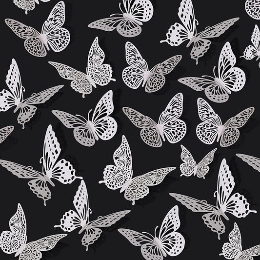SAOROPEB 3D Butterfly Wall Decor - 48 Pcs, 4 Styles, 3 Sizes - Removable Stickers for Birthdays & Parties