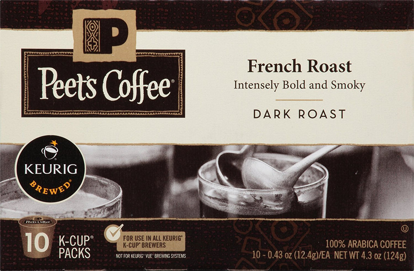 Peet’s Coffee French Roast K-Cup Coffee Pods for Keurig Brewers, Dark Roast,10 Count (Pack of 6)