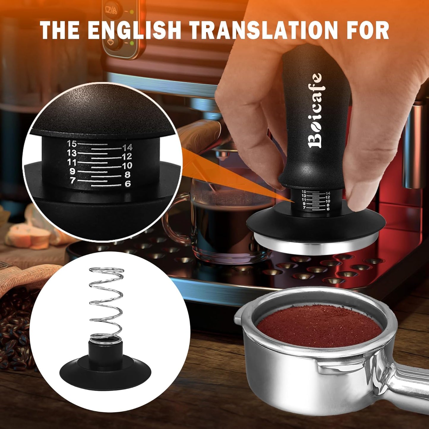 22 PCS 58mm Espresso Accessories Kit, 58mm Spring Loaded Calibrated Espresso Coffee Tamper Set with Tamper Mat, WDT Tool, Latte Art Kit, Frothing Pitcher and Towel for Coffee Making (58mm)