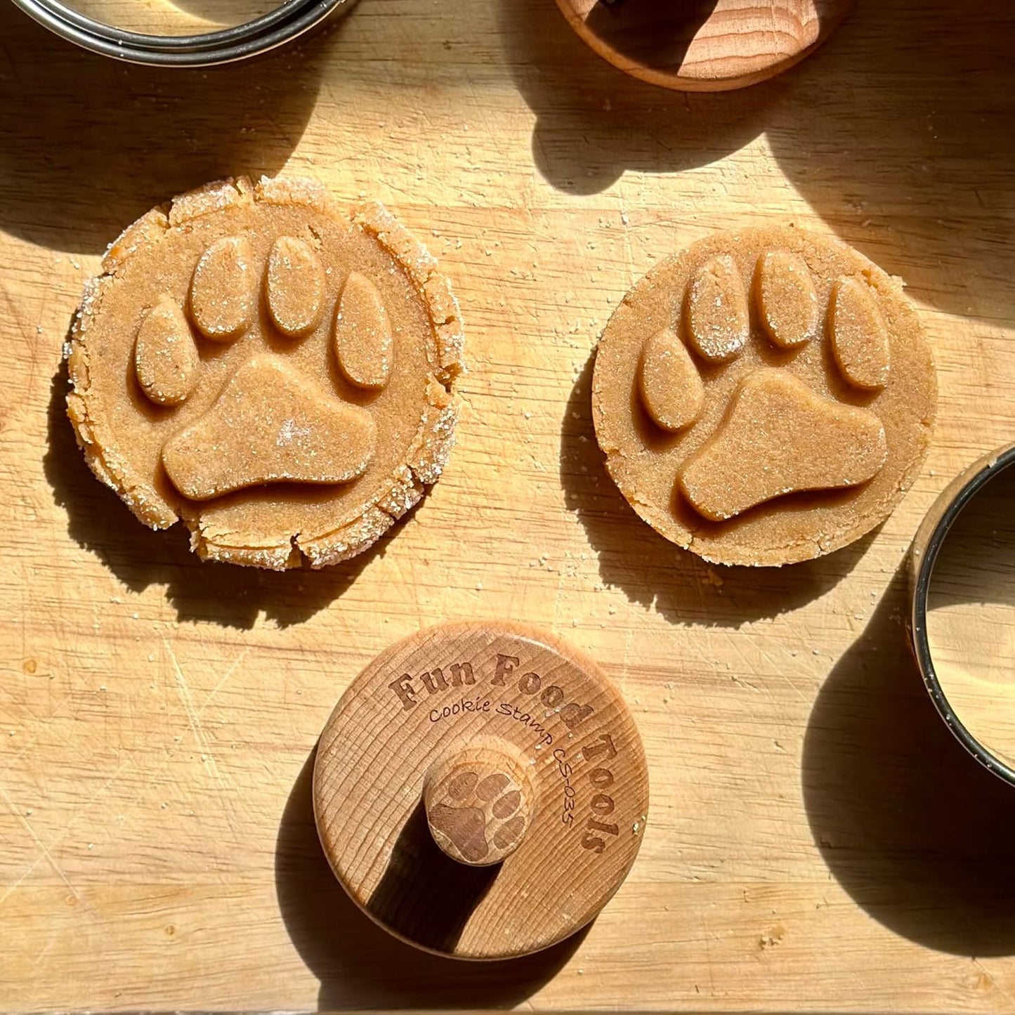 Wood Cookie Stamp, 2.5 Inch (Dog Paw CS-035)
