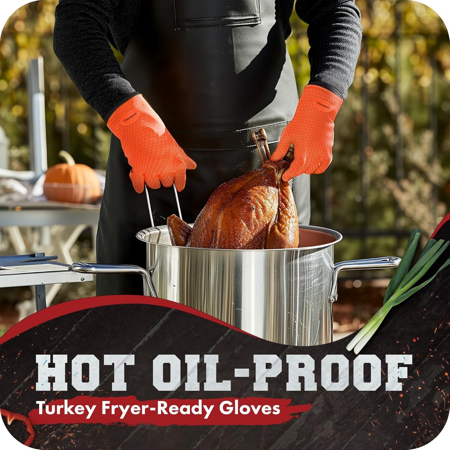 KITCHEN PERFECTION Silicone Smoker Oven Gloves -Extreme Heat Resistant BBQ Gloves -Handle Hot Food Right on Your Smoker Grill Fryer & Pit | Waterproof Oven Mitts |Superior Value Set+3 Bonuses