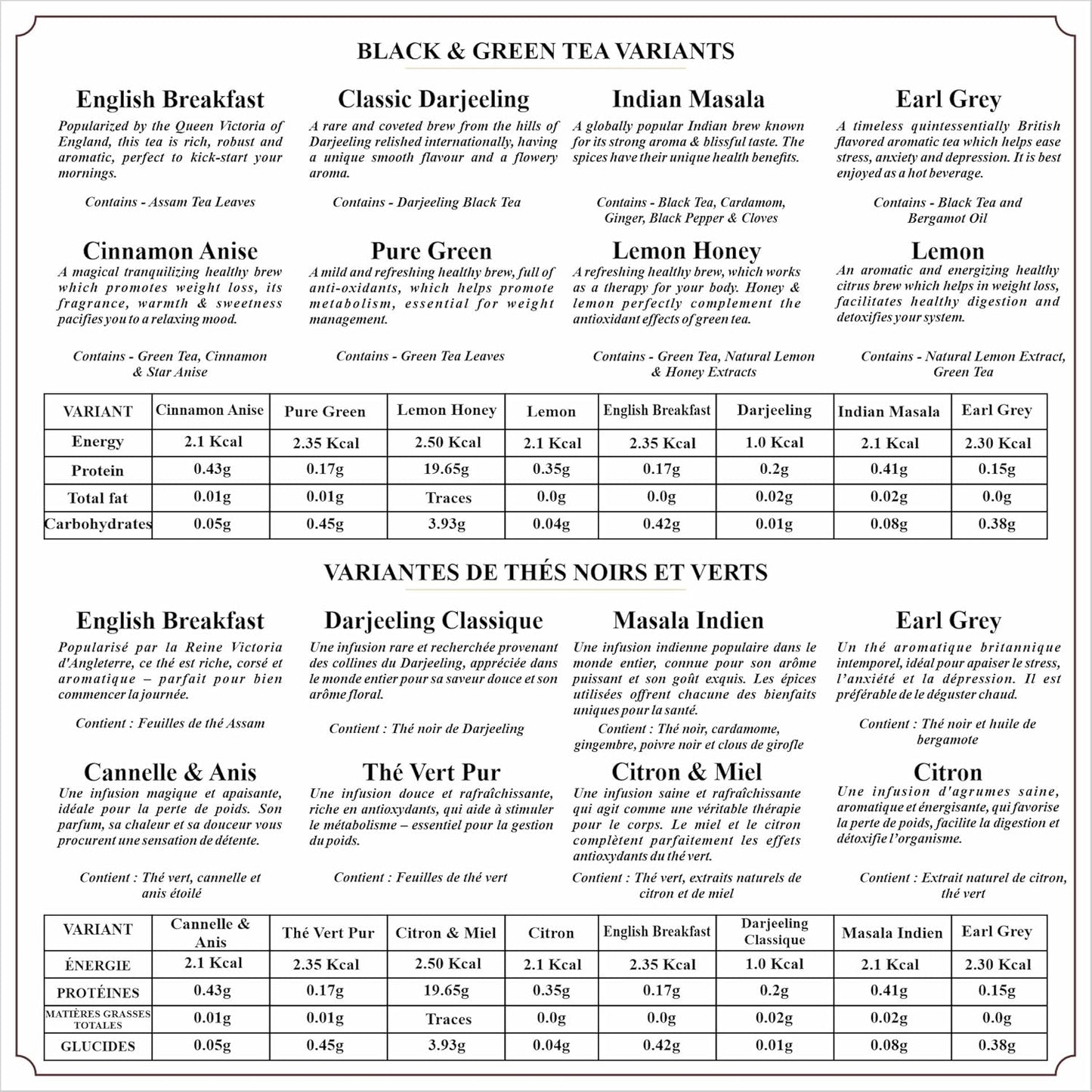 Octavius Gift's Select - Assorted Tea in Wooden Box | 6 Flavors, 90 Tea Bags | Black & Green | Gifts for Women & Men | Variety Pack