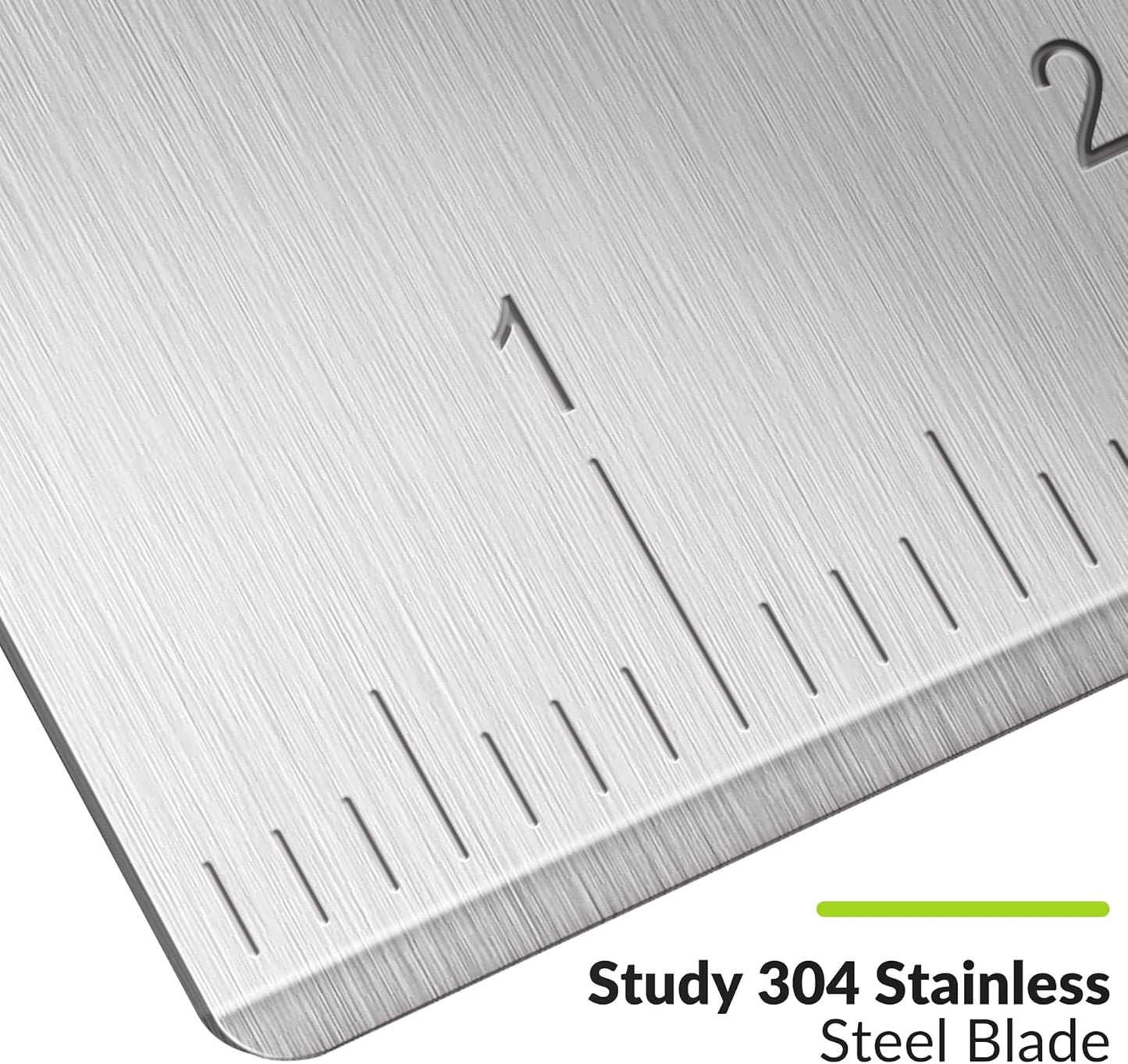 Rainspire Bench Scraper, Stainless Steel Dough Scraper, Pastry Scraper, Pizza and Dough Cutter Multi-Purpose Scraper/Chopper, Pizza Cutter Food Chopper Baking Supplies Kitchen Gadgets, Black