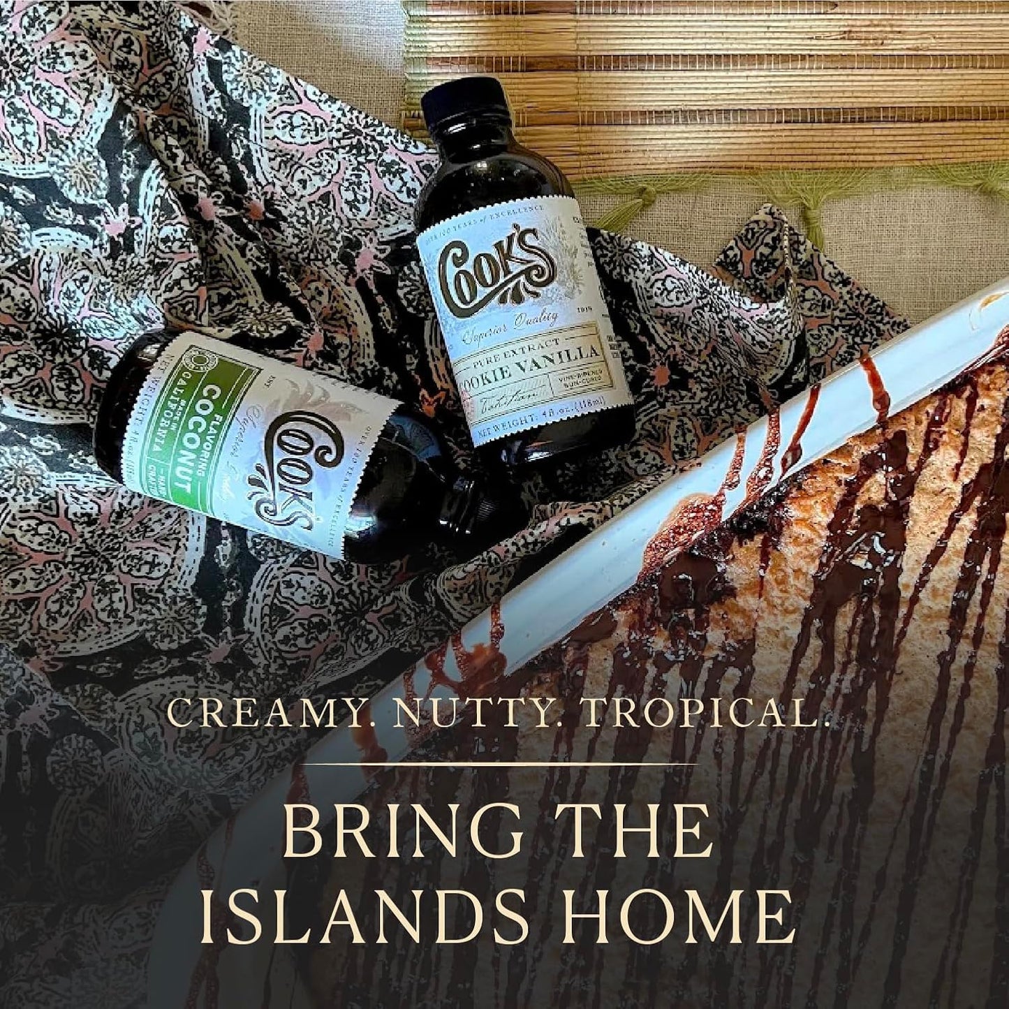 Cook's, Coconut Flavoring for Cakes, Cookies, Pastries, Ice Creams, Smoothies, 4 oz