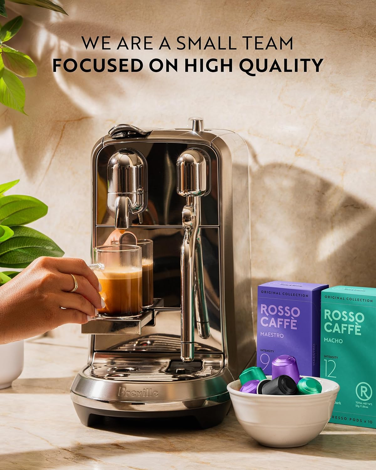 ROSSO CAFFÈ 60 Espresso Coffee Pods for Nespresso Original Machines - Pack of Rich and Bold Capsules, 3 Premium Intense Dark Flavors