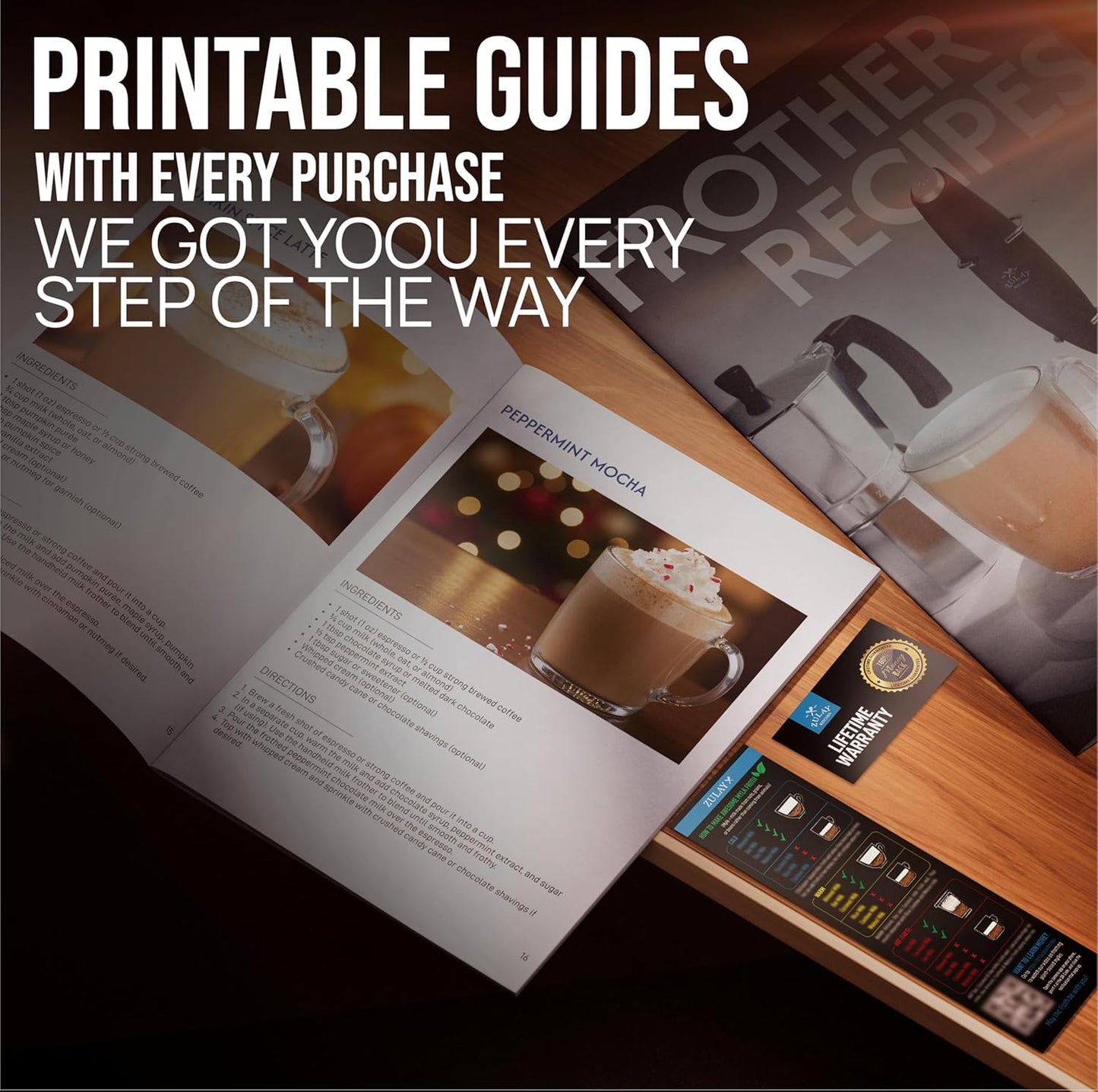 Zulay Kitchen Executive Series Luxury Gift Milk Frother with 4 Duracell Batteries – Handheld Electric Foam Maker for Coffee, Lattes & Hot Chocolate – Deluxe Finish, Ultimate Gift for Coffee Lovers