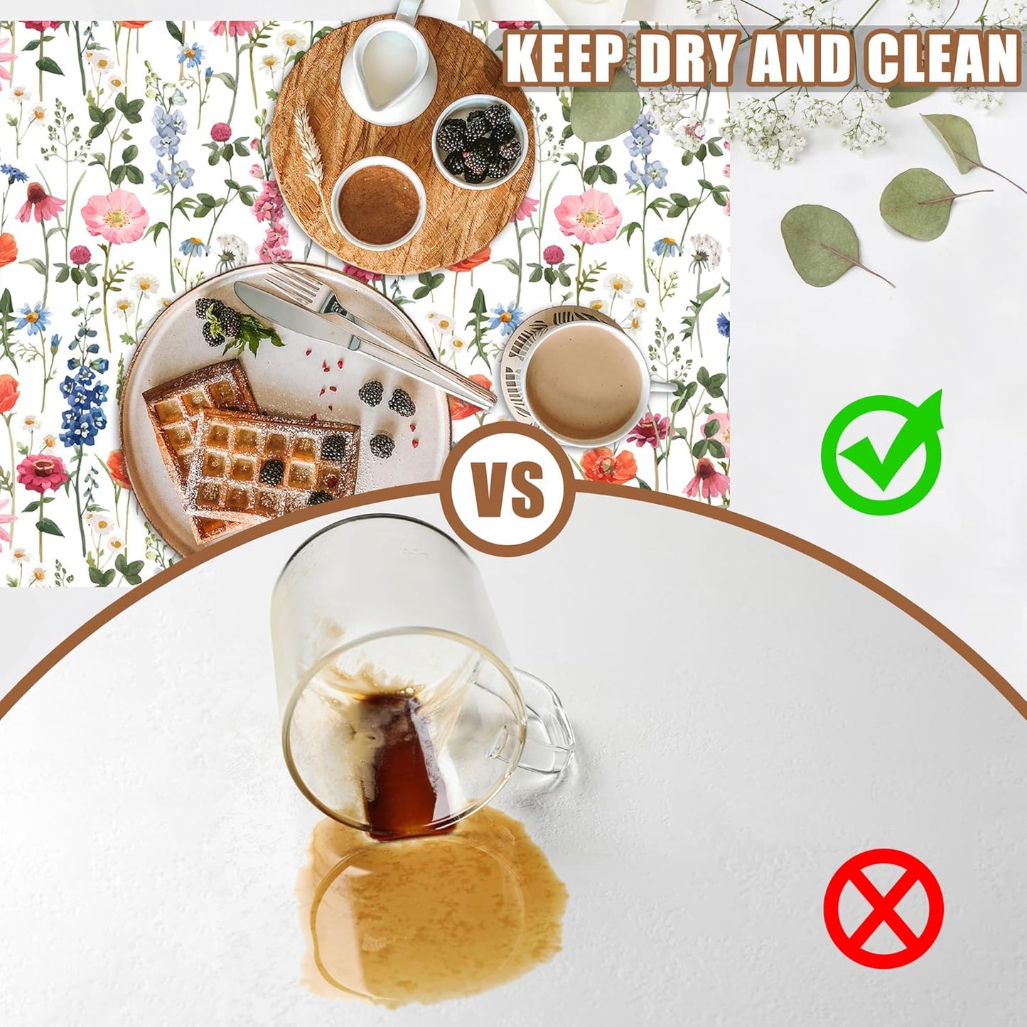 Watercolor Flowers Coffee Mat Absorbent Dish Drying Mat for Kitchen Counter Hide Stain Rubber Backed Coffee Bar Accessories Fit Under Espresso Machine Dish Rack 11.8 x 19.7 Inch