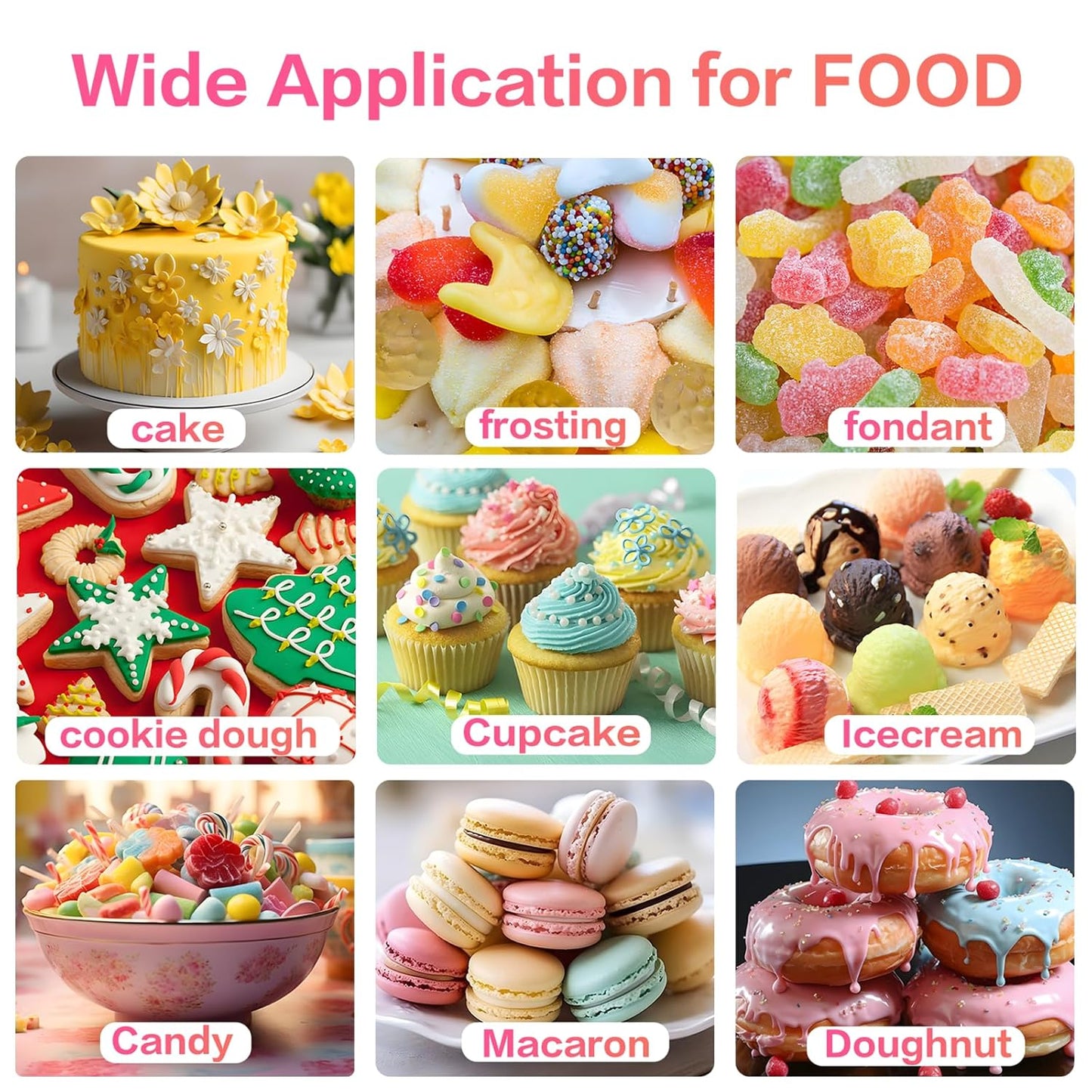 Gel Food Coloring for Cake Decorating - 40g Concentrated Assorted Edible Colors - Vibrant Tasteless Food Dye Professional-Grade Dye for Easter Eggs Fondant Cookies Frosting Royal Icing Baking - Brown