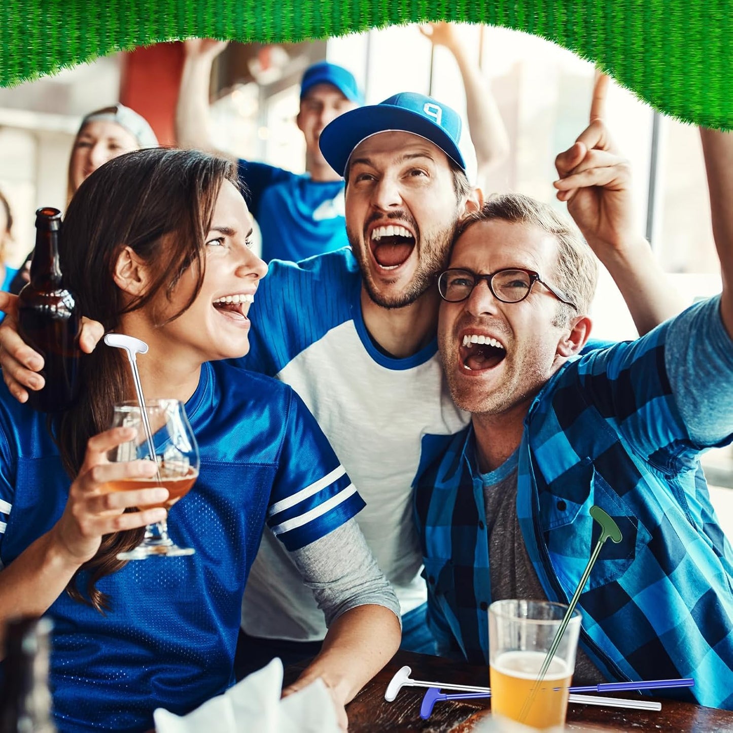 30 Pcs Golf Putter Swizzle Stir Sticks Coffee and Cocktail Stirrers 7.48 Inch Drink Plastic Golf Club Cocktail Swizzle Sticks Party Decorations Favors Reusable for Garnish or Mixers