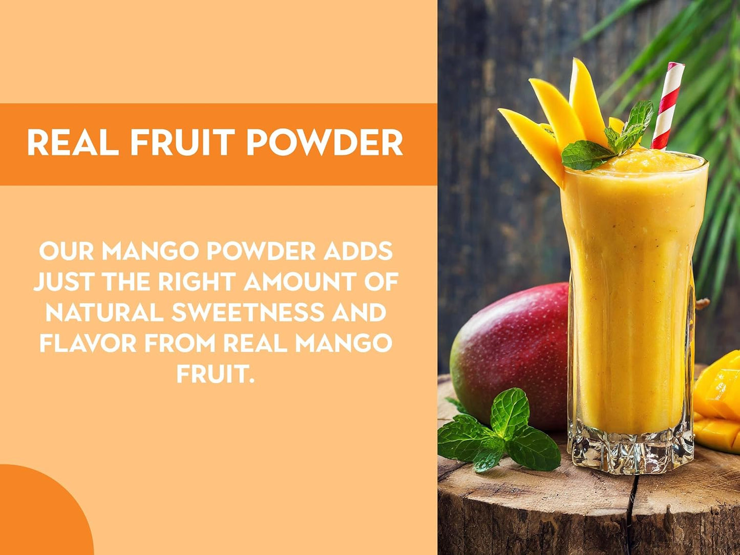 Ancient Roots Mango Fruit Powder - All-Natural Fruit Powder, Filled with Antioxidants, No Sugar Added, Indian Mango, Tropical Smoothie Mix - 3.5 ounces (25 Servings)