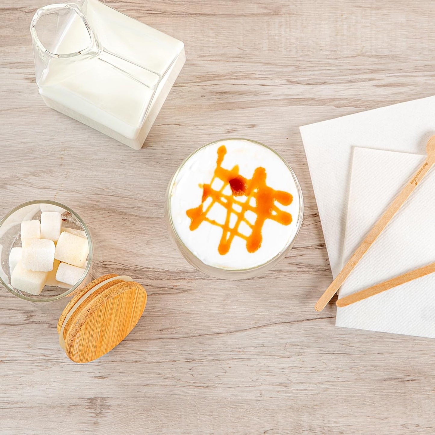 Restaurantware-Forma Professional 11.8 Ounce Double Wall Coffee Cups, 2 Insulated Latte Glasses - Dishwashable, Reusable, Clear Glass Beverage Cups, Freezable, For Hot Or Cold Beverages