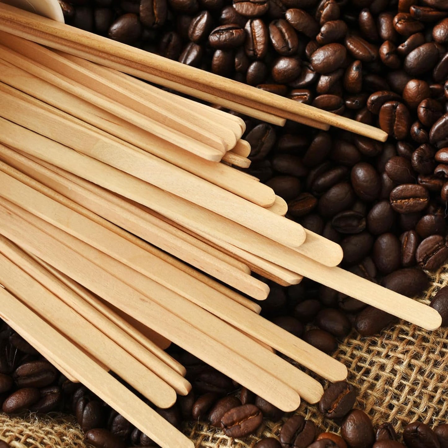 Sugormek1000PCS 5.5 IN Wooden Coffee Stirrers, A+Level Smooth Rounded Edges Disposable Coffee Stir Stick, Wooden Stir Stick for Coffee Cocktail Coffee Bar Accessories DIY Craft Design