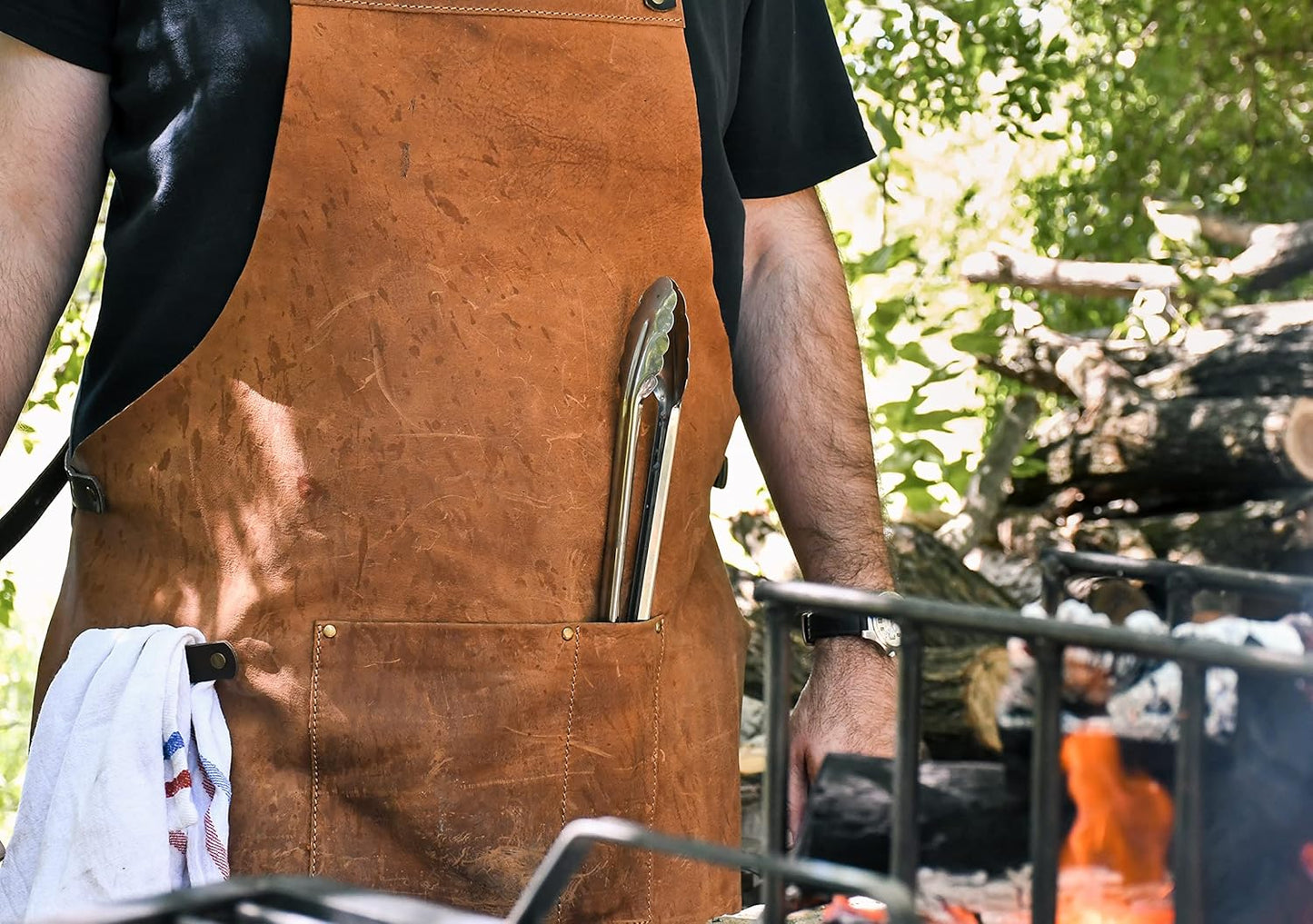 Leather Apron Barista Barber BBQ Barbecue