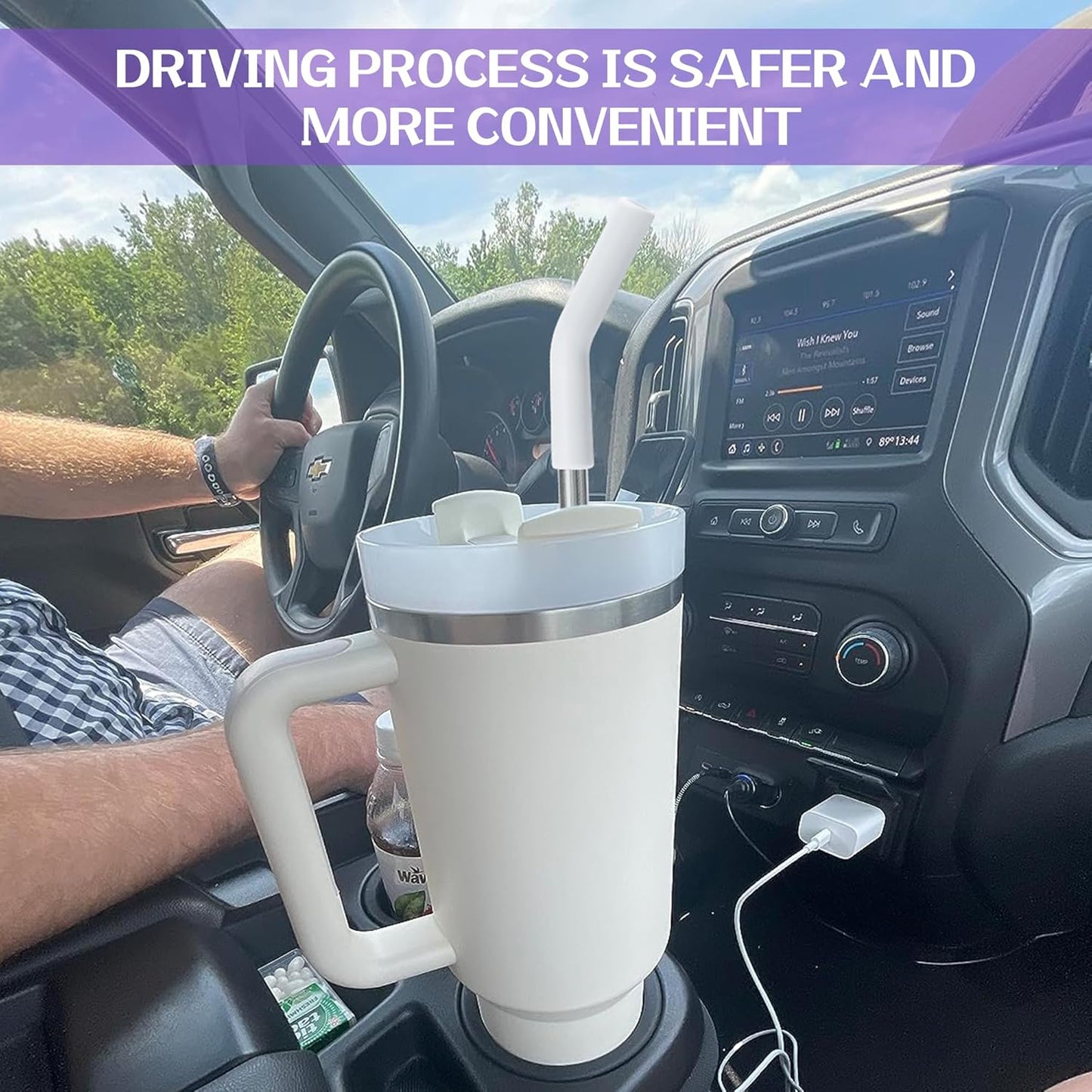 Zibtes-4PCS Silicone Straw Tips- Food Grade Rubber Metal Straws Tips Covers Only Fit for 1/3 Inch Wide(8MM Outdiameter) Stainless Steel Straw-White