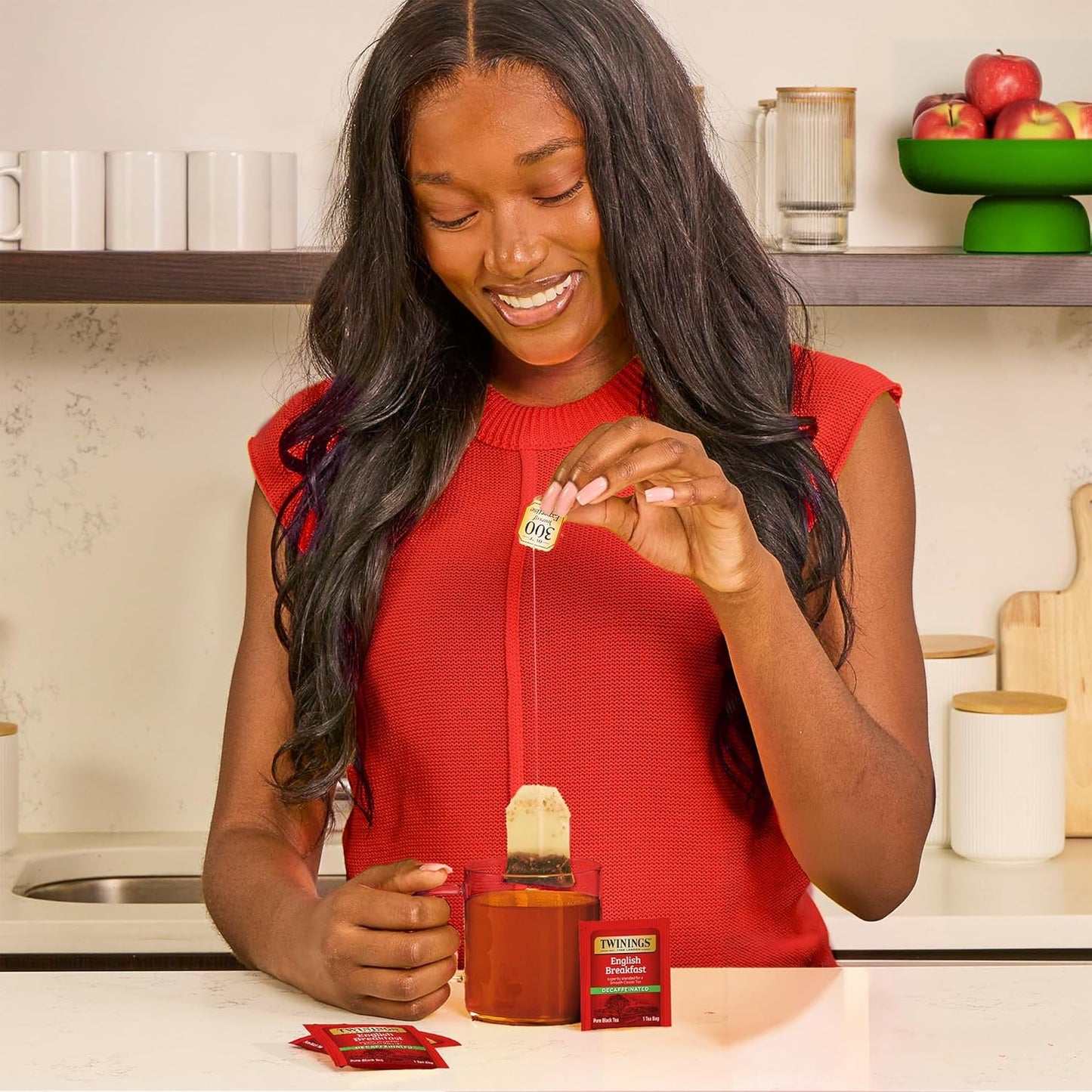 Twinings Decaffeinated English Breakfast Black Tea Bags, 50 Count (Pack of 6), Flavourful, Robust, Enjoy Hot or Iced, 300 Teabags