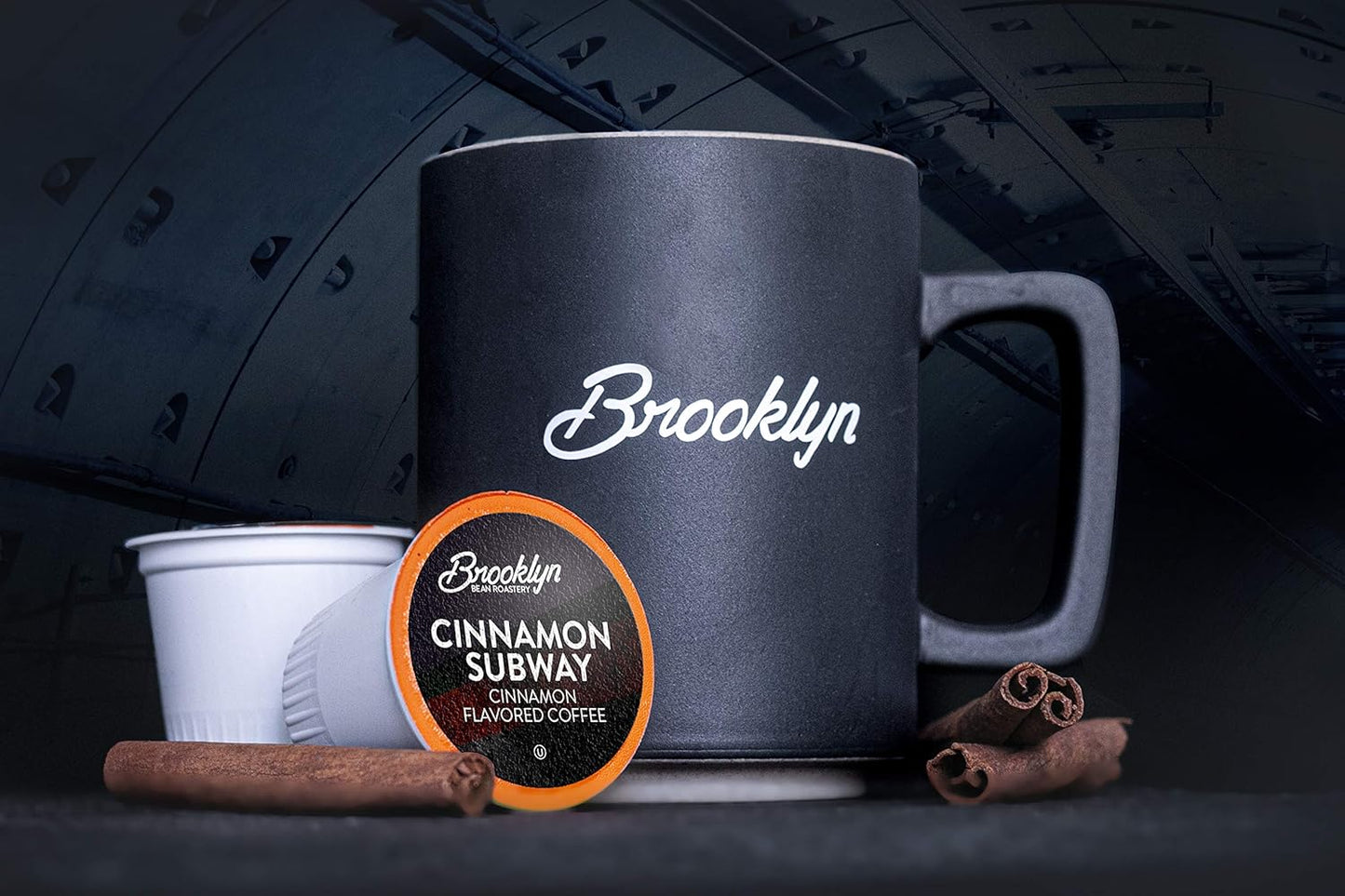 Brooklyn Beans Cinnamon Subway Gourmet Coffee Pods - Compatible with Keurig K Cup Brewers Including 2.0 Machines, 40 Count, Spicy Cinnamon Flavored