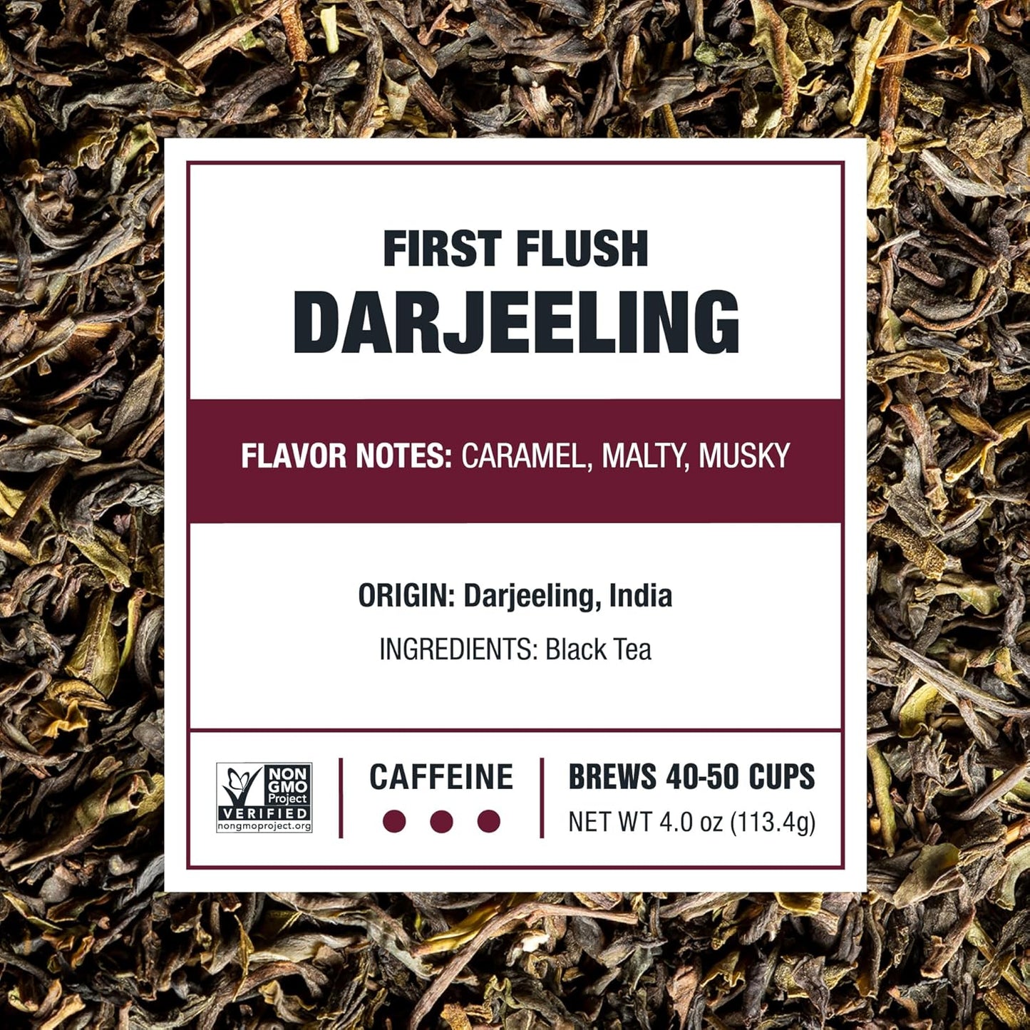 Tiesta Tea - First Flush Darjeeling Black Tea, Loose Leaf, Single Origin Premium Black Tea from India, Pure High-Caffeinated Blend, Makes Hot or Iced & Up to 50 Cups, 4oz Refillable Tin