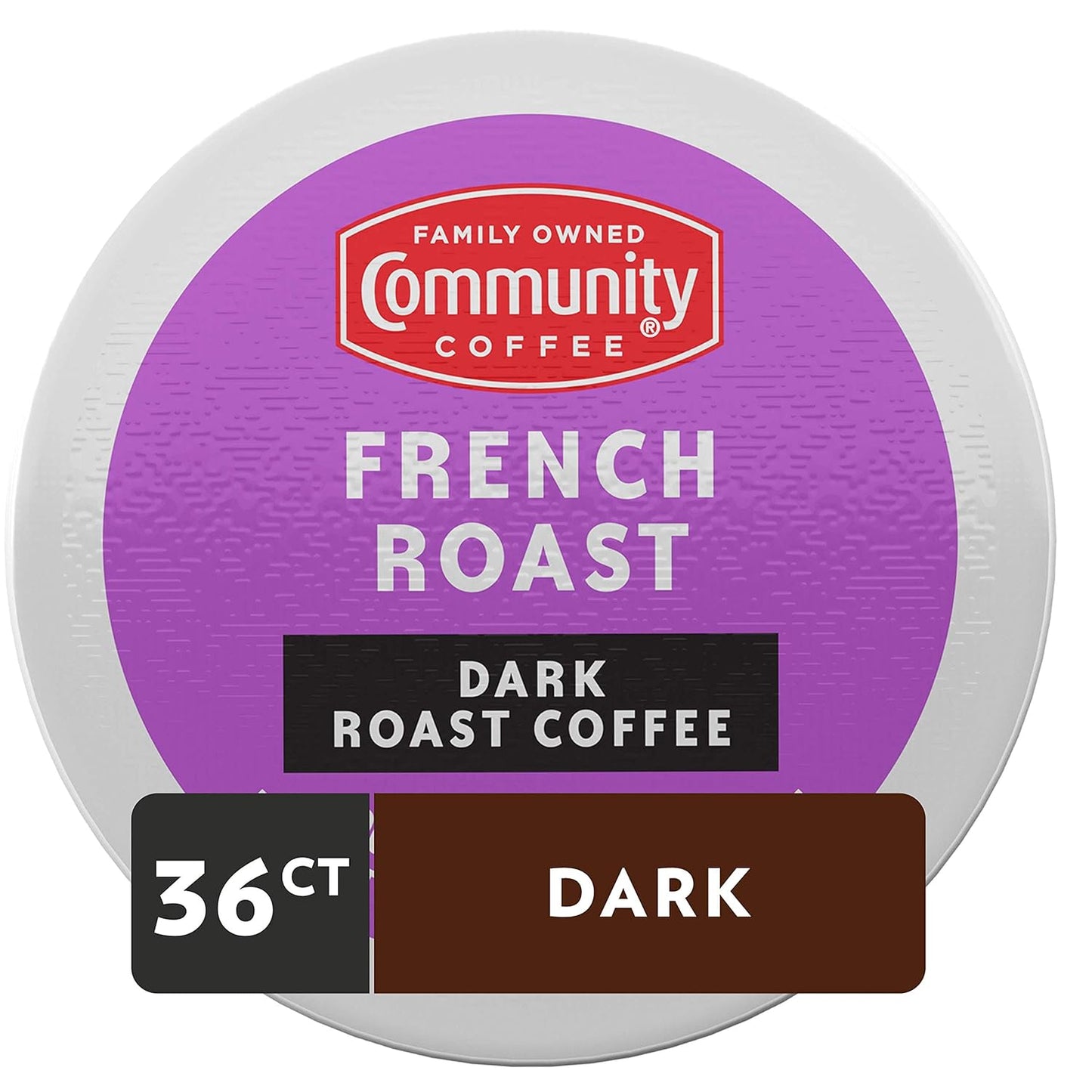 Community Coffee French Roast 36 Count Coffee Pods, Extra Dark Roast, Compatible with Keurig 2.0 K-Cup Brewers, 12 Count (Pack of 3)