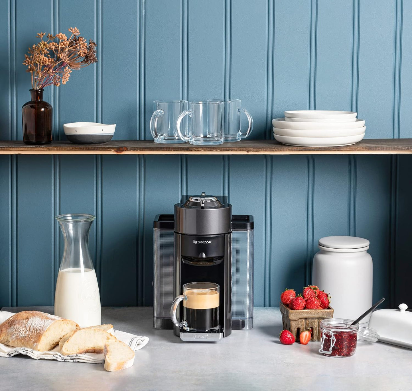 6-Pack Glass Coffee Infusion Mugs with Handle, Clear Tea cups Mugs, Espresso Cups Perfect for Cappuccino, Latte, Tea, Cafe Warm Beverage, Dishwasher & Microwave Safe.