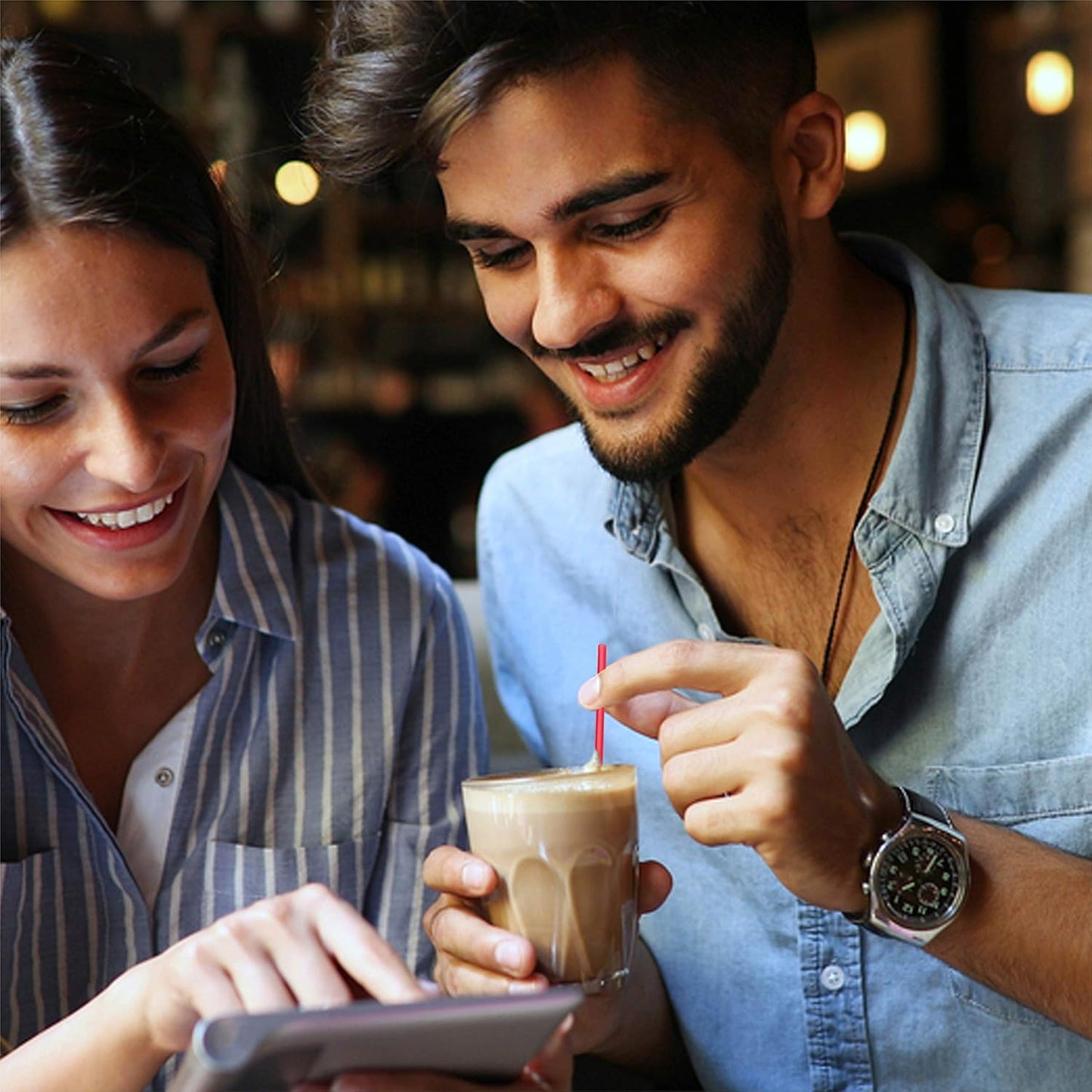 Crystalware Plastic Sip Stirrers, Cocktail and Coffee Stirrers, 5 Inch 1000/box, Red