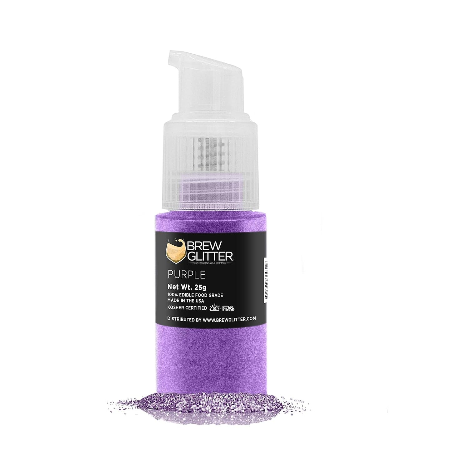 Brew Glitter - Purple (25g 1x Pump) | Edible Glitter For Drinks, Beer and Cocktail Beverages