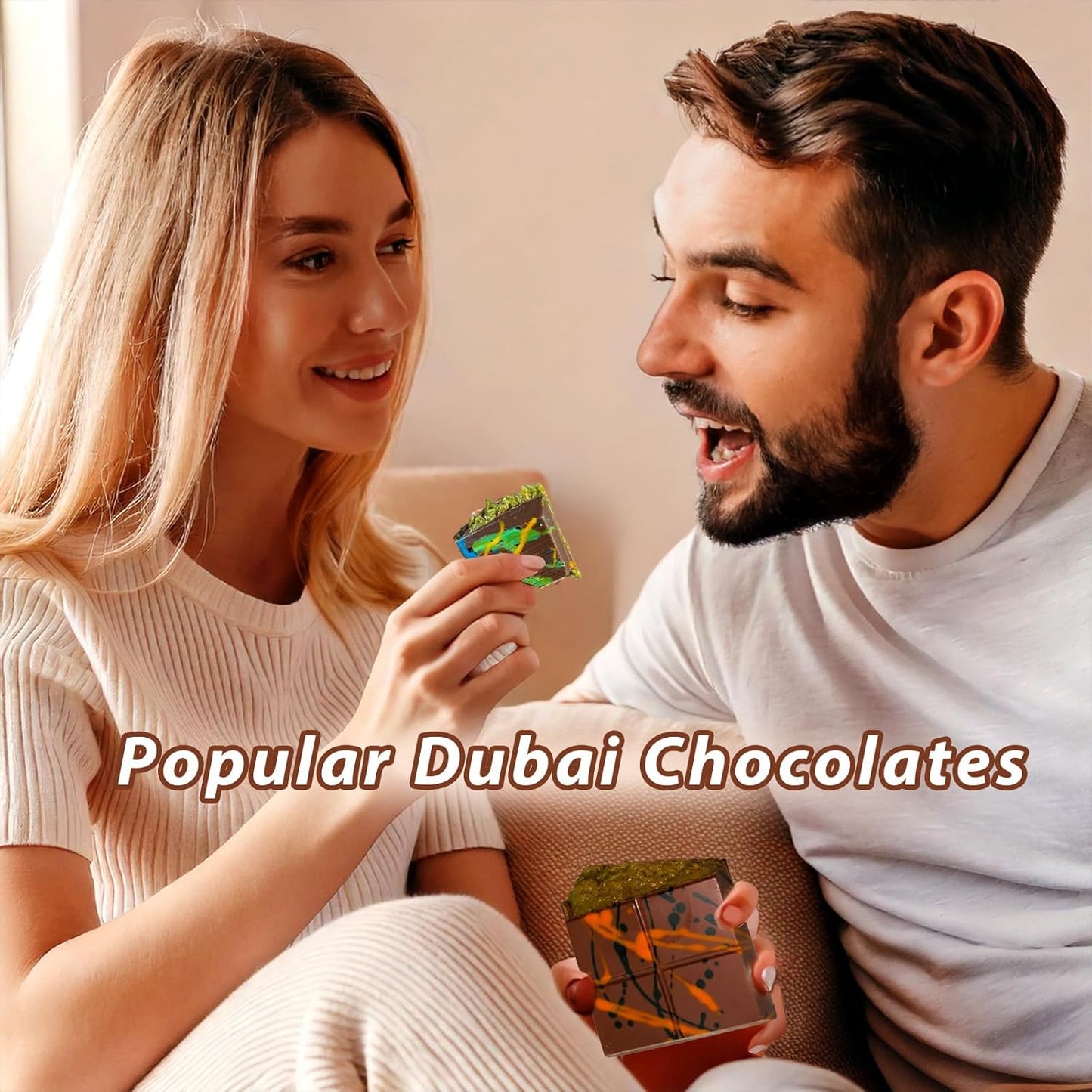 Mity rain Chocolate Bar Mold Deep - 1 inch Deep Thick Non-Stick Silicone Molds for Stuffed Dubai Chocolate Bar Pistachio, Large Food-Grade Candy Bar Mold with 50 bags for Filling & Snacks