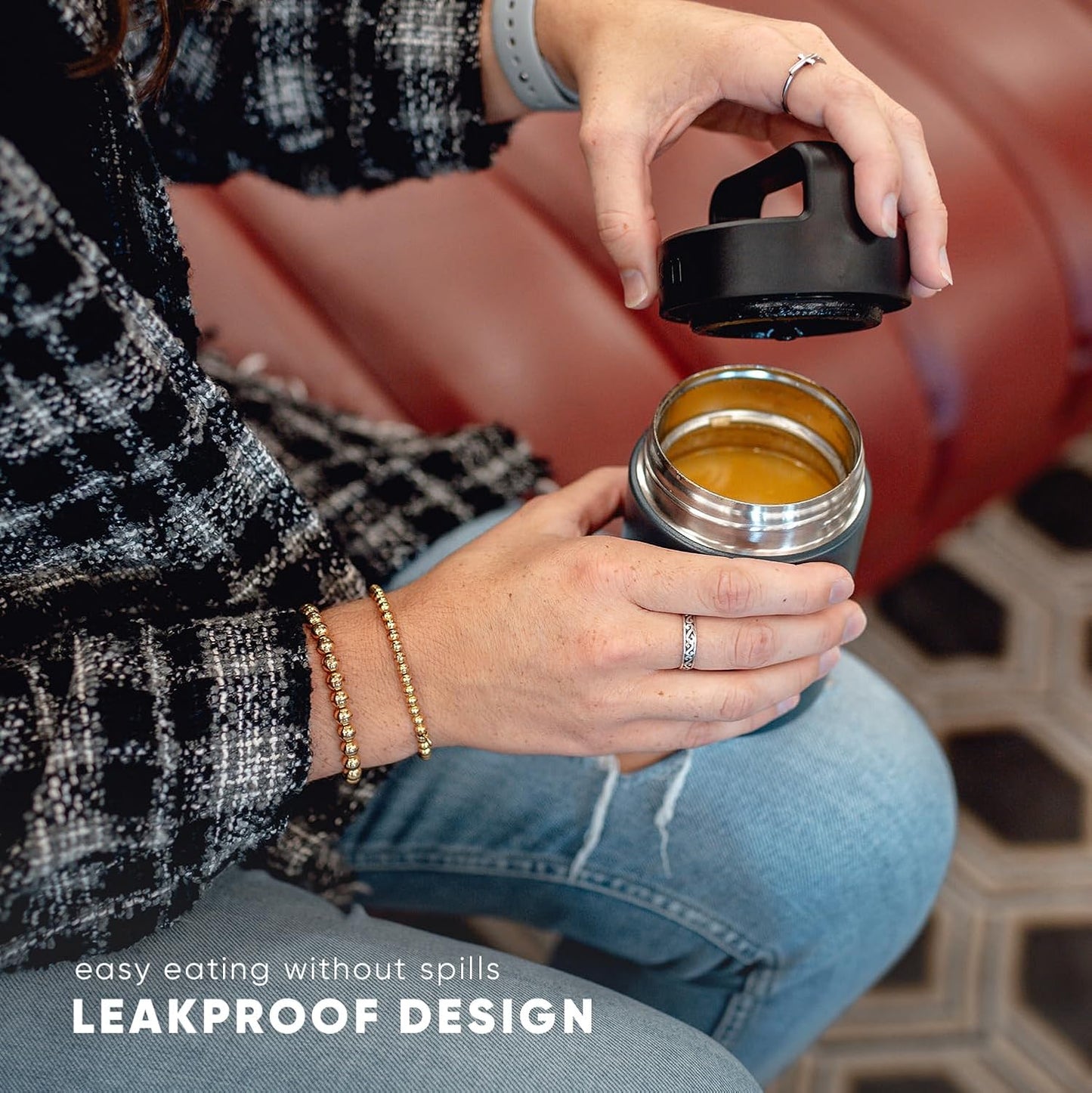 Simple Modern Food Jar for Hot Food | Reusable Stainless Steel Vacuum Insulated Leak Proof Lunch Storage for Smoothie Bowl, Soup, Oatmeal | Provision Collection | 12oz | Sorbet