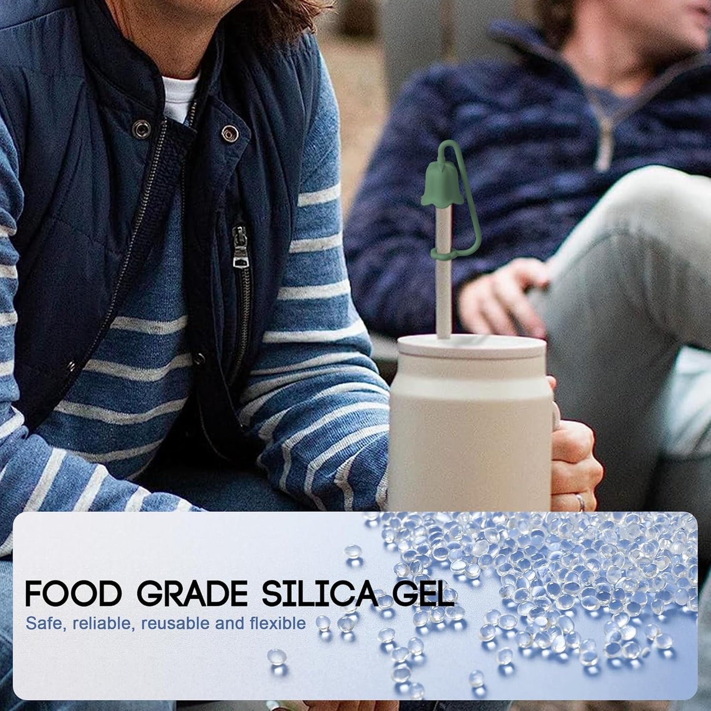 5Pcs Silicone Straw Cover Cap for Stanley Tumbler Cup, Reusable Drinking Straw Covers Easy to Clean, Dust-Proof Flower Straw Topper Compatible for 6-10m/0.23-0.4inch Straws (Multi color C)