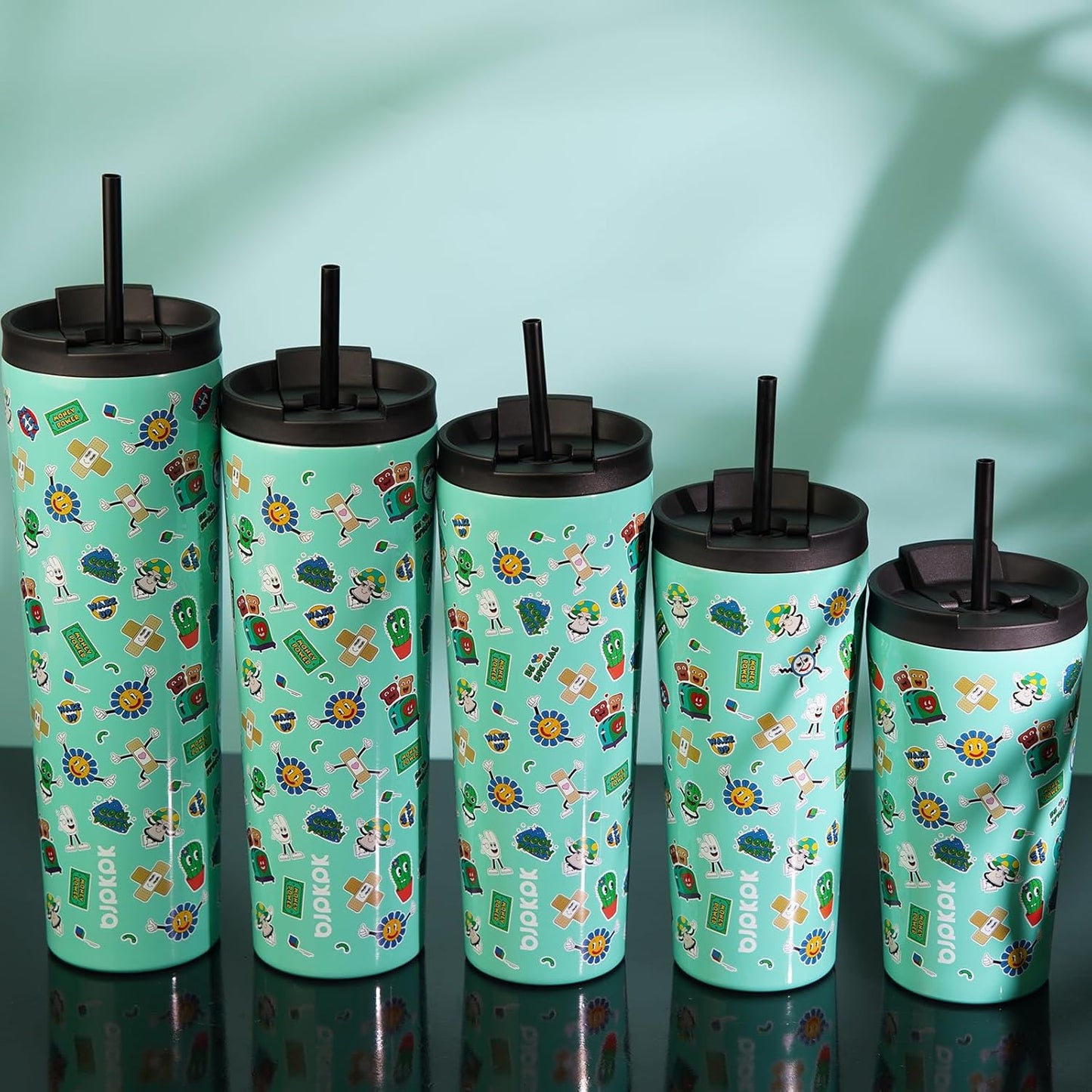 BJPKPK 34oz Insulated Tumbler With lid And Straw Stainless Steel Tumblers Travel Coffee Mug Reusable Thermal Cup,Unicorns