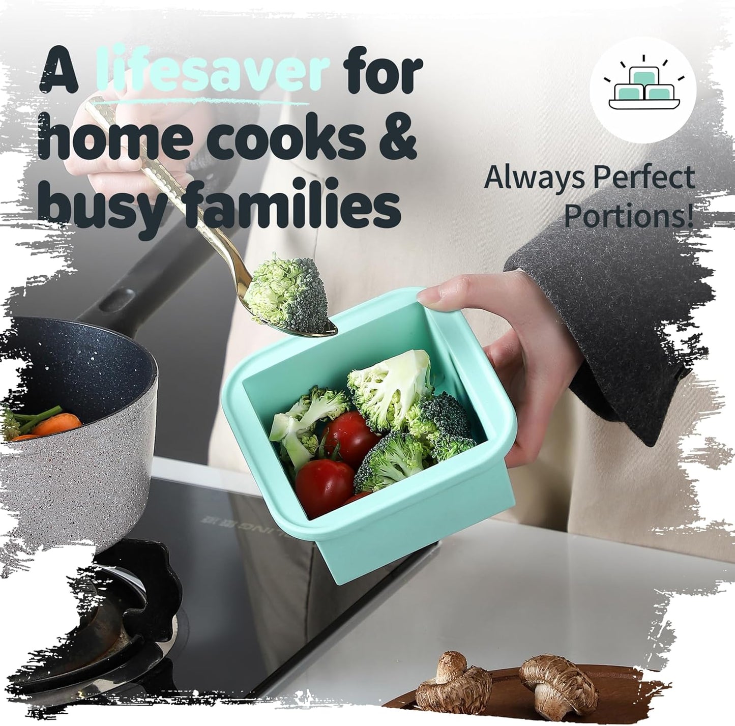 2-Cup Silicone Freezer Trays with Lids – Perfect for Meal Prep, Portion Control, and Easy Freezing-Meal Prep Container Molds for Soup,Leftovers (Multicolors, 4 Pack)