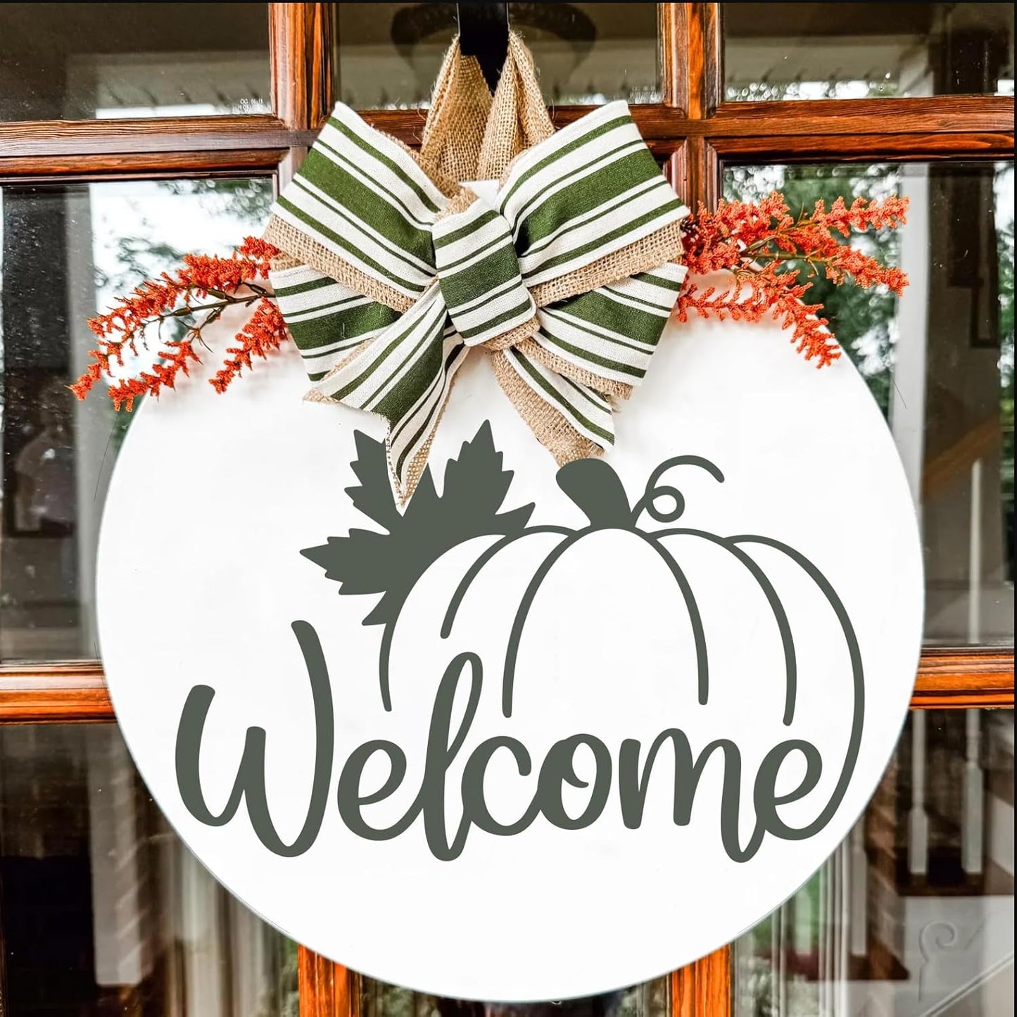 Fall Stencils for Painting on Wood 12” Happy Thanksgiving Stencil Hello Pumpkin Autumn Stencils for Painting on Porch Wall Fabric Wreath