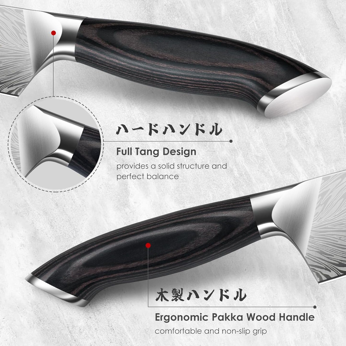 SHAN ZU 7 inch Chef Knife in Powder Steel, Ultra Sharp Japanese Santoku Knife, High Carbon Professional Kitchen Knives with Ergonomic Pakkawood Handle, Utility Knives for Meat and Vegetable