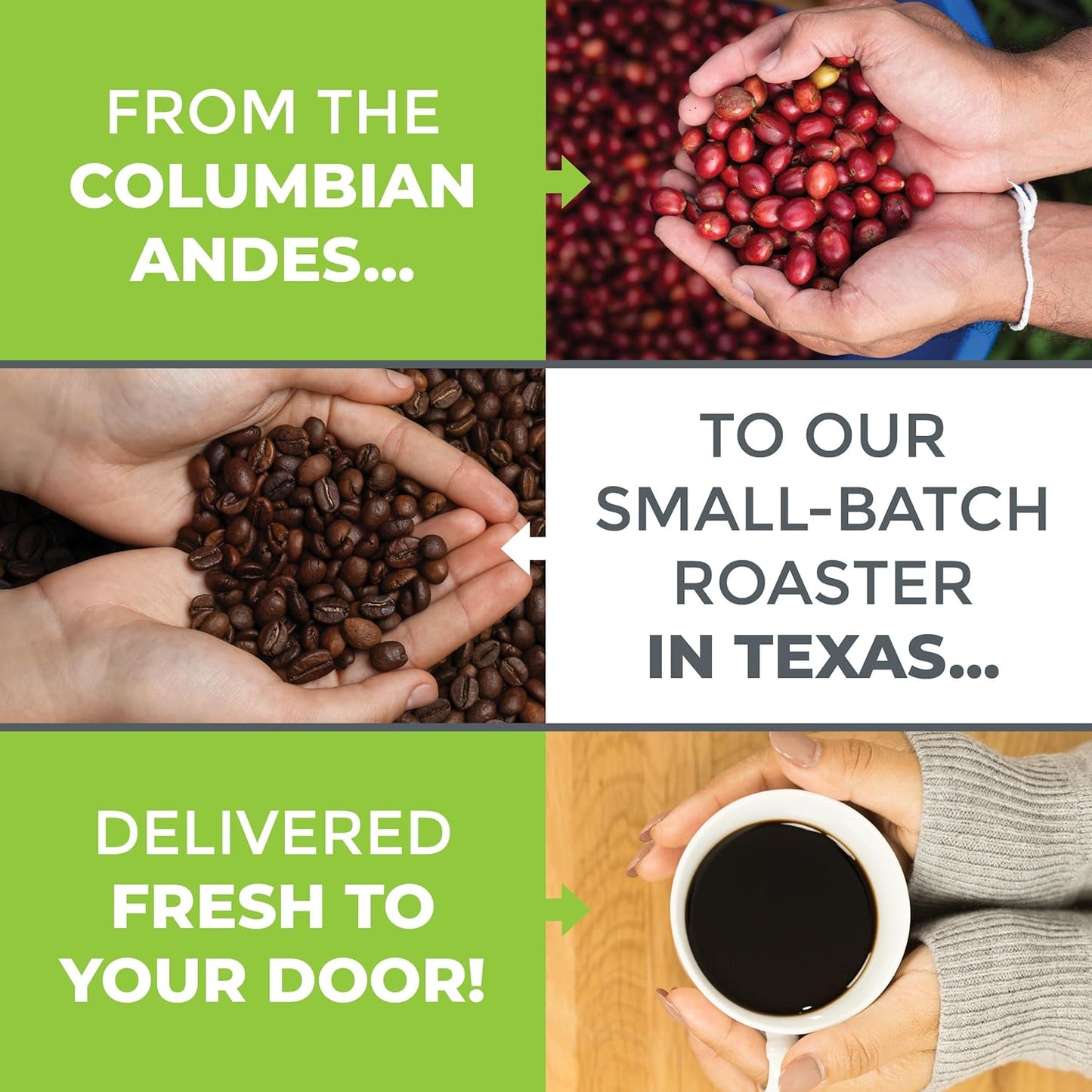 Wink Coffee Blonde Roast, Light Roast Whole Bean Coffee, Single Origin Colombian Arabica Beans, 2.2 lb, Small-Batch, Smooth, Sustainably Sourced