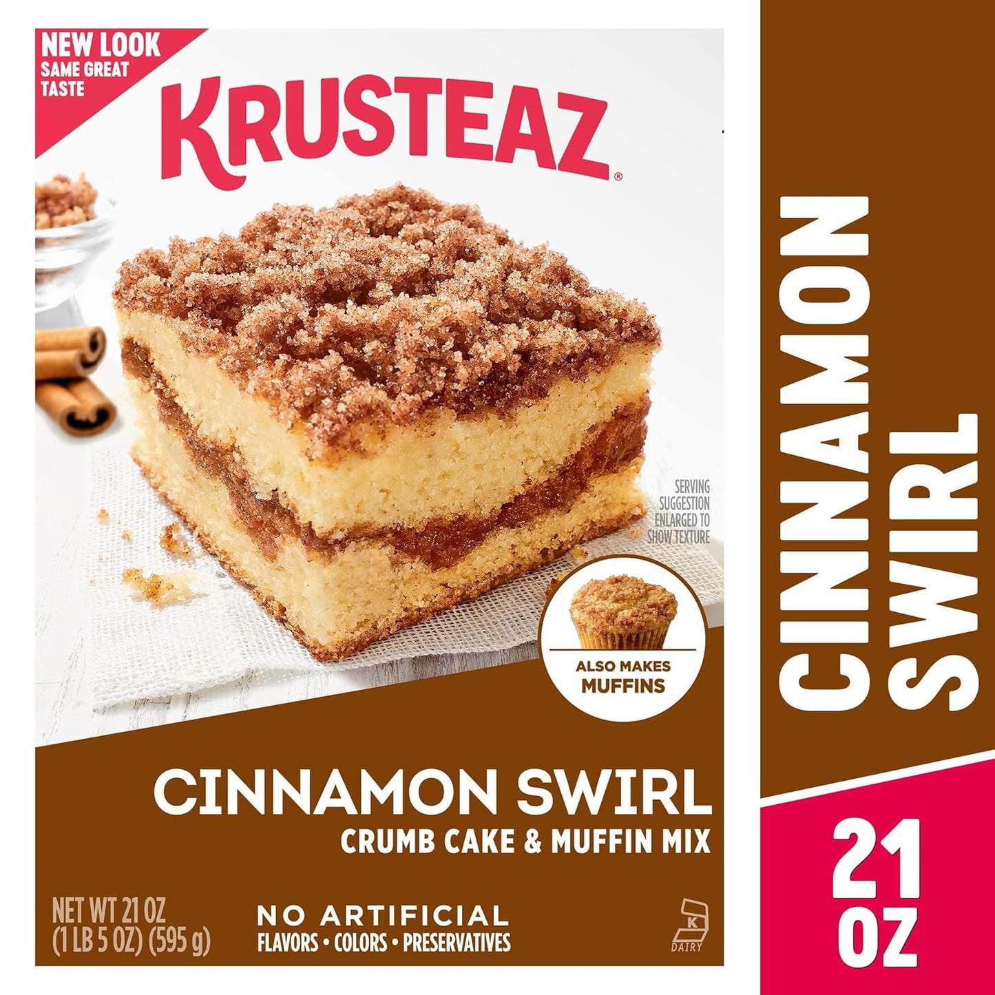 Krusteaz Variety Pack,Cinnamon Swirl Crumb(21 oz),Cranberry Orange Muffin Mix (18.6 oz),Wild Blueberry Muffin Mix (17.1 oz), (3 CT)