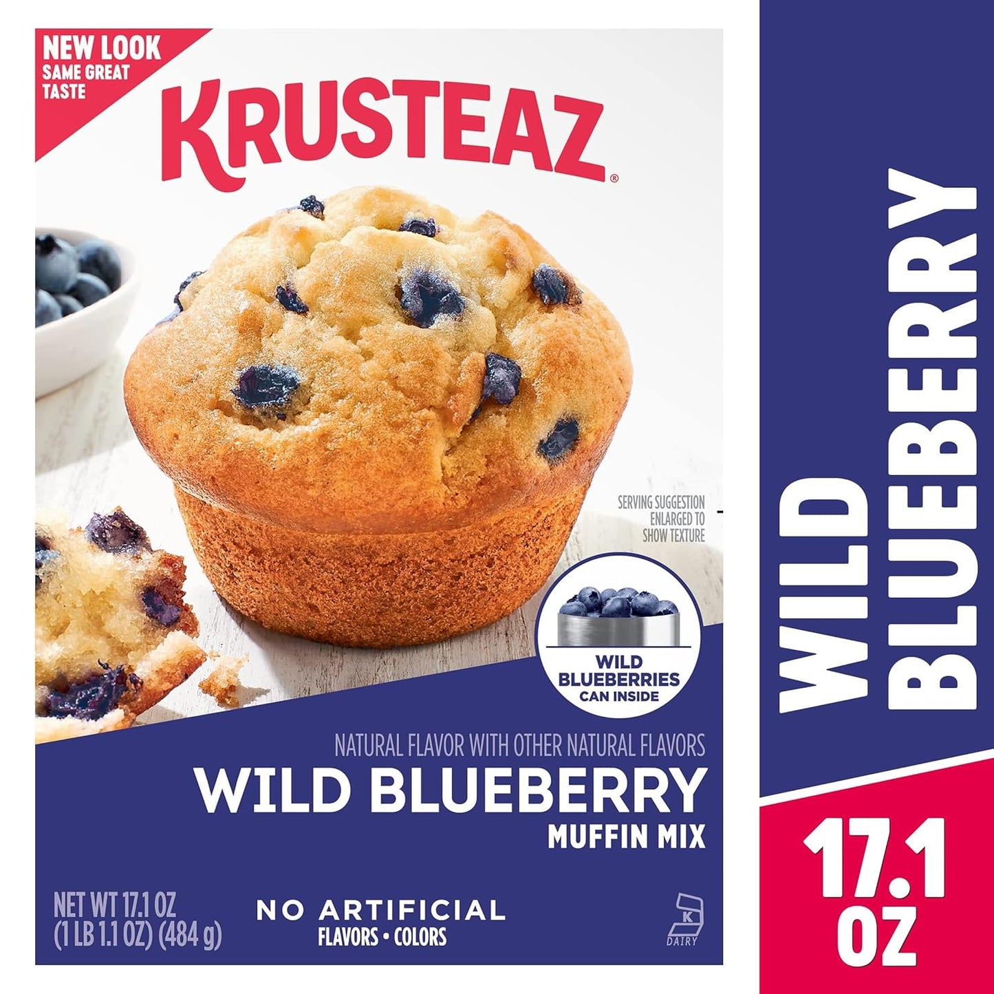 Krusteaz Variety Pack,Cinnamon Swirl Crumb(21 oz),Cranberry Orange Muffin Mix (18.6 oz),Wild Blueberry Muffin Mix (17.1 oz), (3 CT)