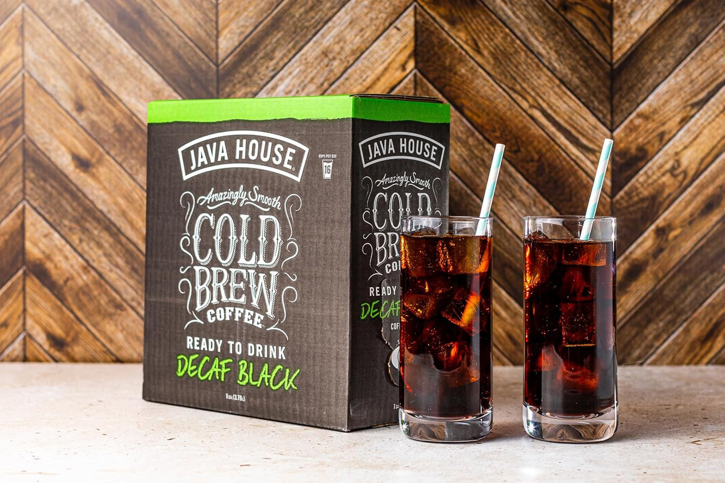 Java House Cold Brew Coffee on Tap – Premium 100% Arabica Decaf – Smooth Decaf with Chocolate & Caramel Notes – 1 Gallon Box (16 Servings) – Ready to Drink, No Caffeine, No Brewing Required, Fridge-Friendly