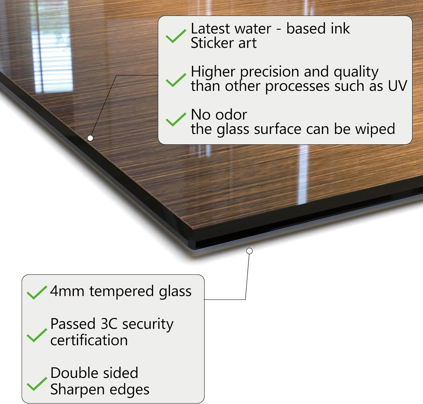 DAIFURONGE Tempered Glass Backsplash For Kitchen Behind Stove, Stove Backsplash Top Cover,Easy to Clean Glass Splashback, Sink Cover Splash Guard, Kitchen Wall Decor (30"x20"(76.2x50.8cm))