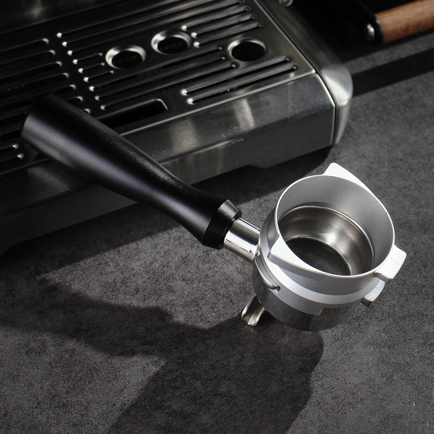 DIBTSA Espresso Dosing Funnel Compatible with Breville/Sage 54mm Portafilter, Aluminum Alloy, Silver