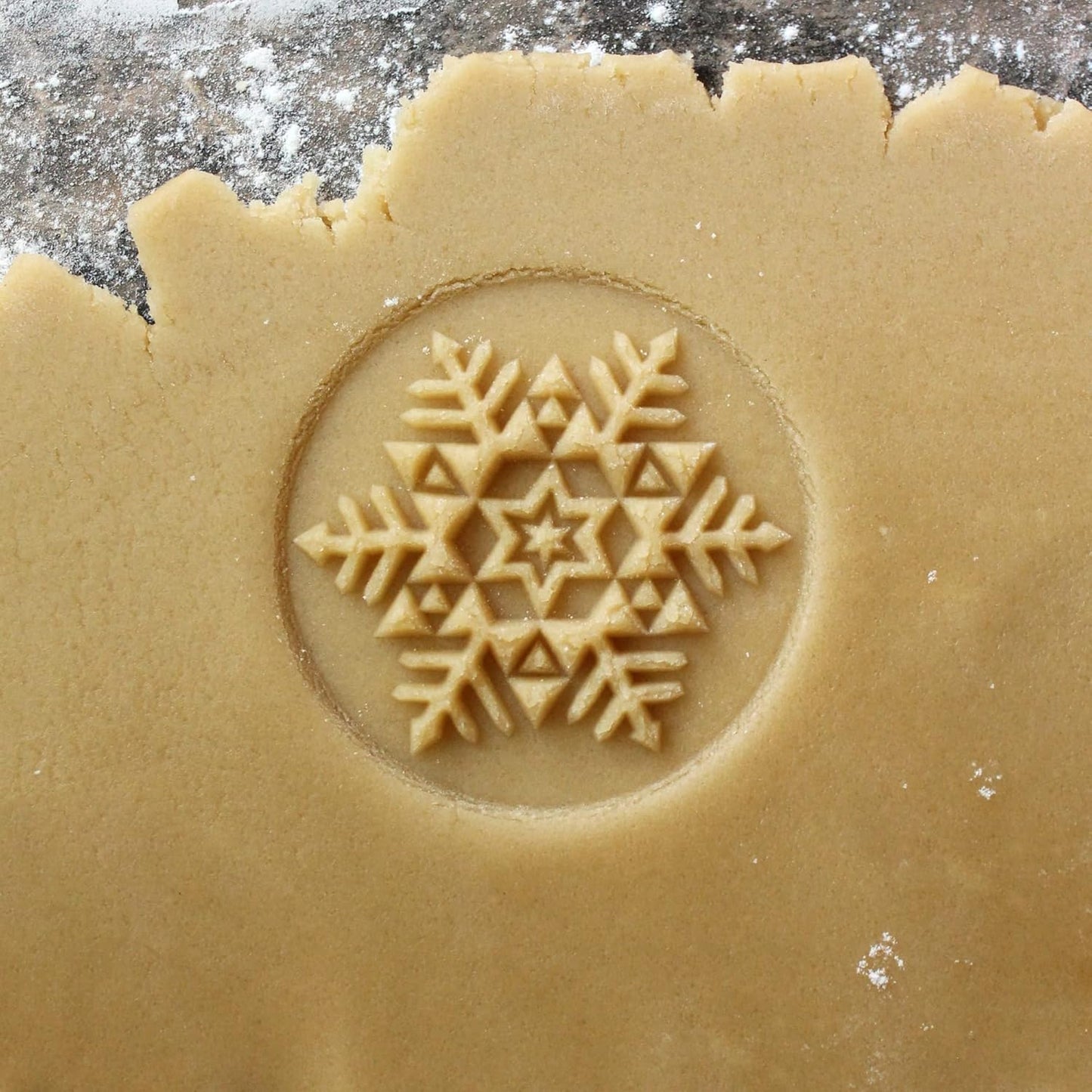 Wood Cookie Stamp, 2.5 Inch (Snowflake 4 CS-063)