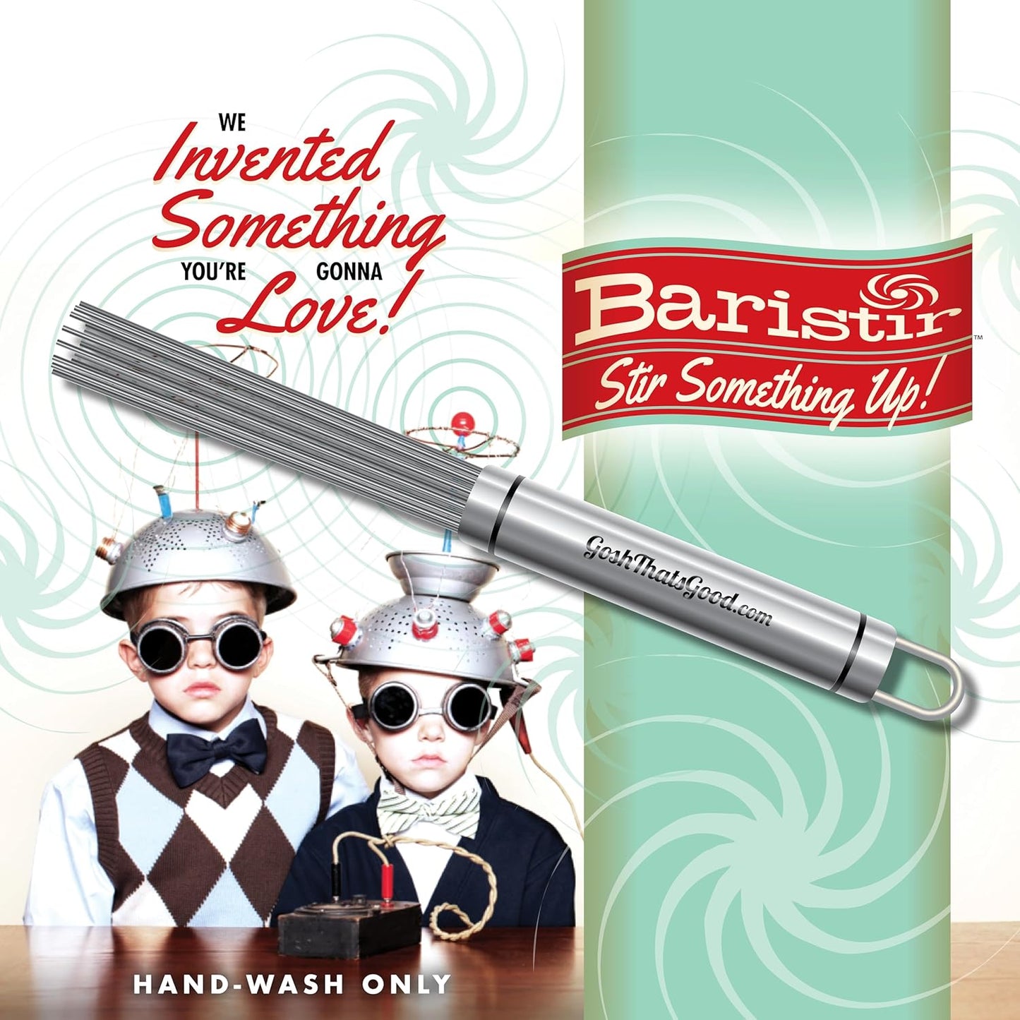 Baristir by Gosh That's Good – Barista Mixing Tool for Coffee Shops | Handheld Stirrer for Coffee, Matcha, Tea | No Clumps, Excellent Foam Control